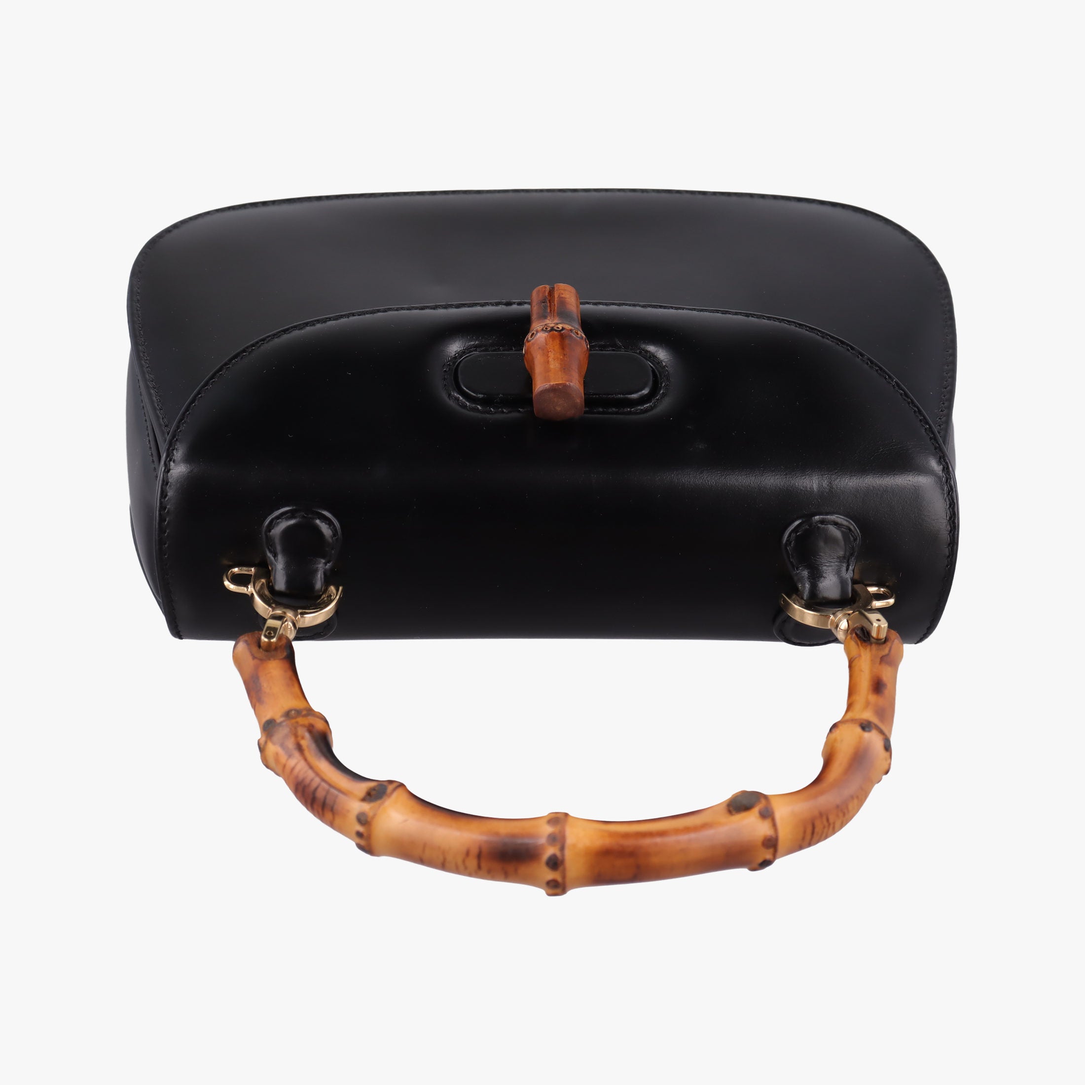 Pre-owned Gucci Bamboo Black Leather 000 20 shoulderbag | stylenewstar