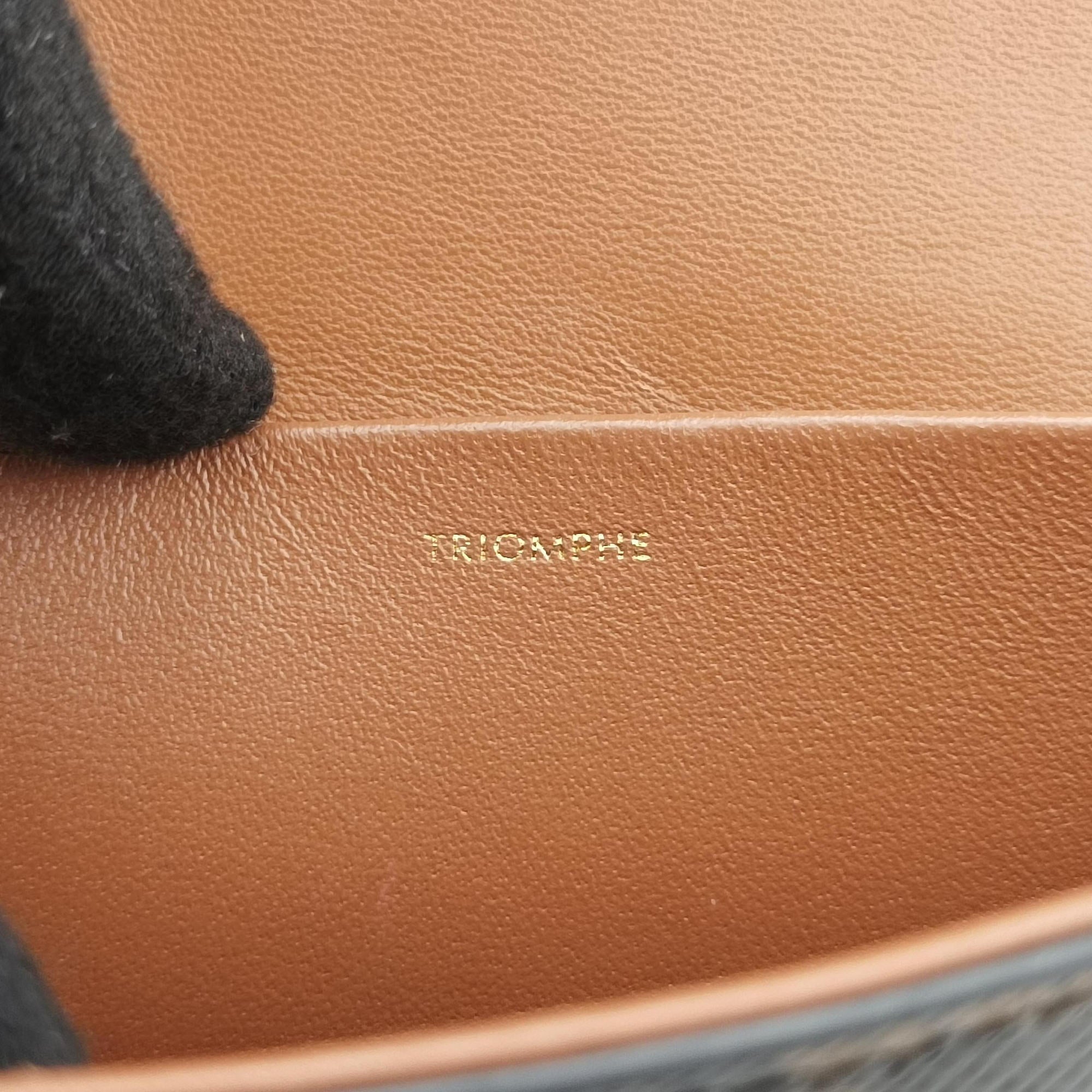 Pre-owned Celine Claude Triomphe Brown PVC coated canvas  shoulderbag | stylenewstar