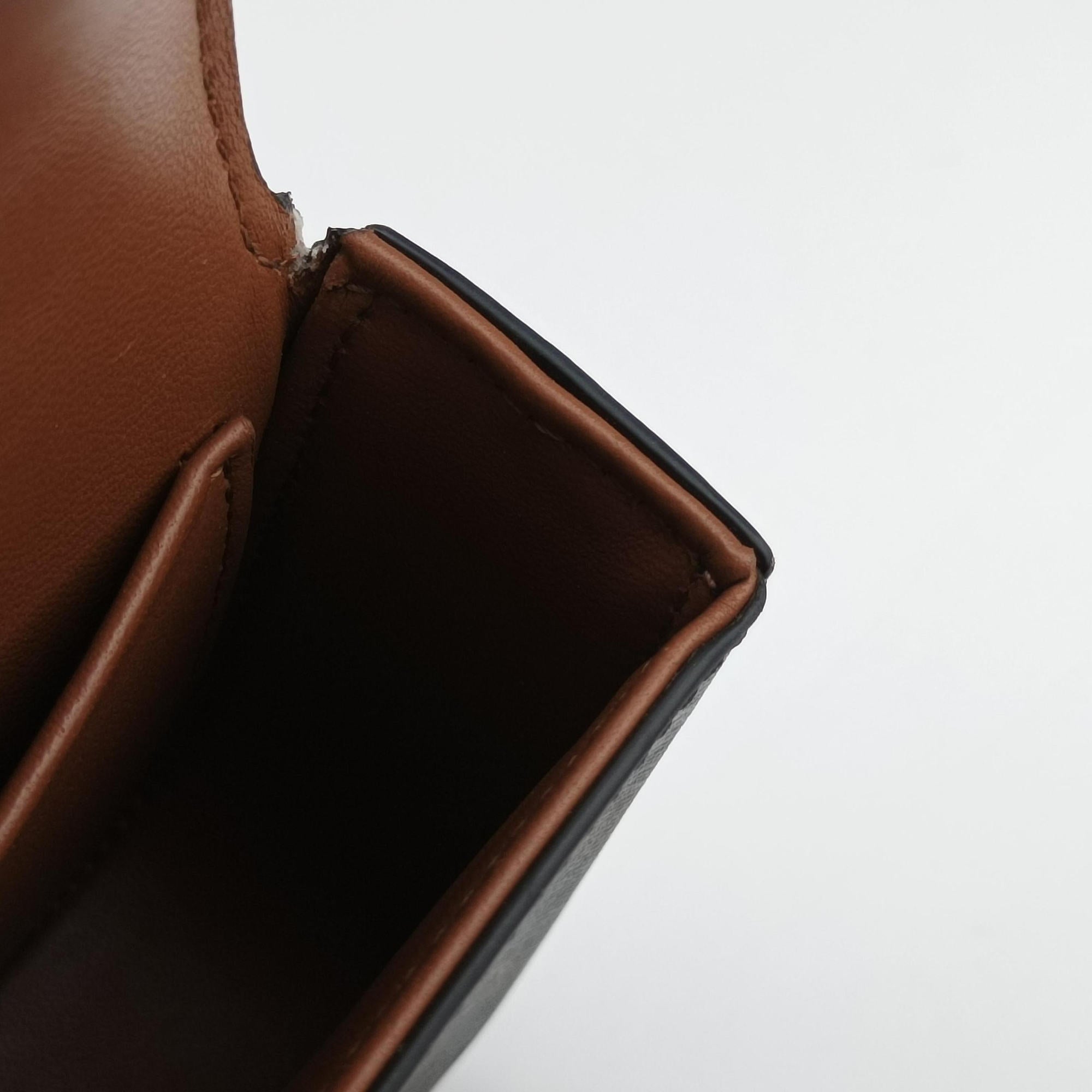 Pre-owned Celine Claude Triomphe Brown PVC coated canvas  shoulderbag | stylenewstar
