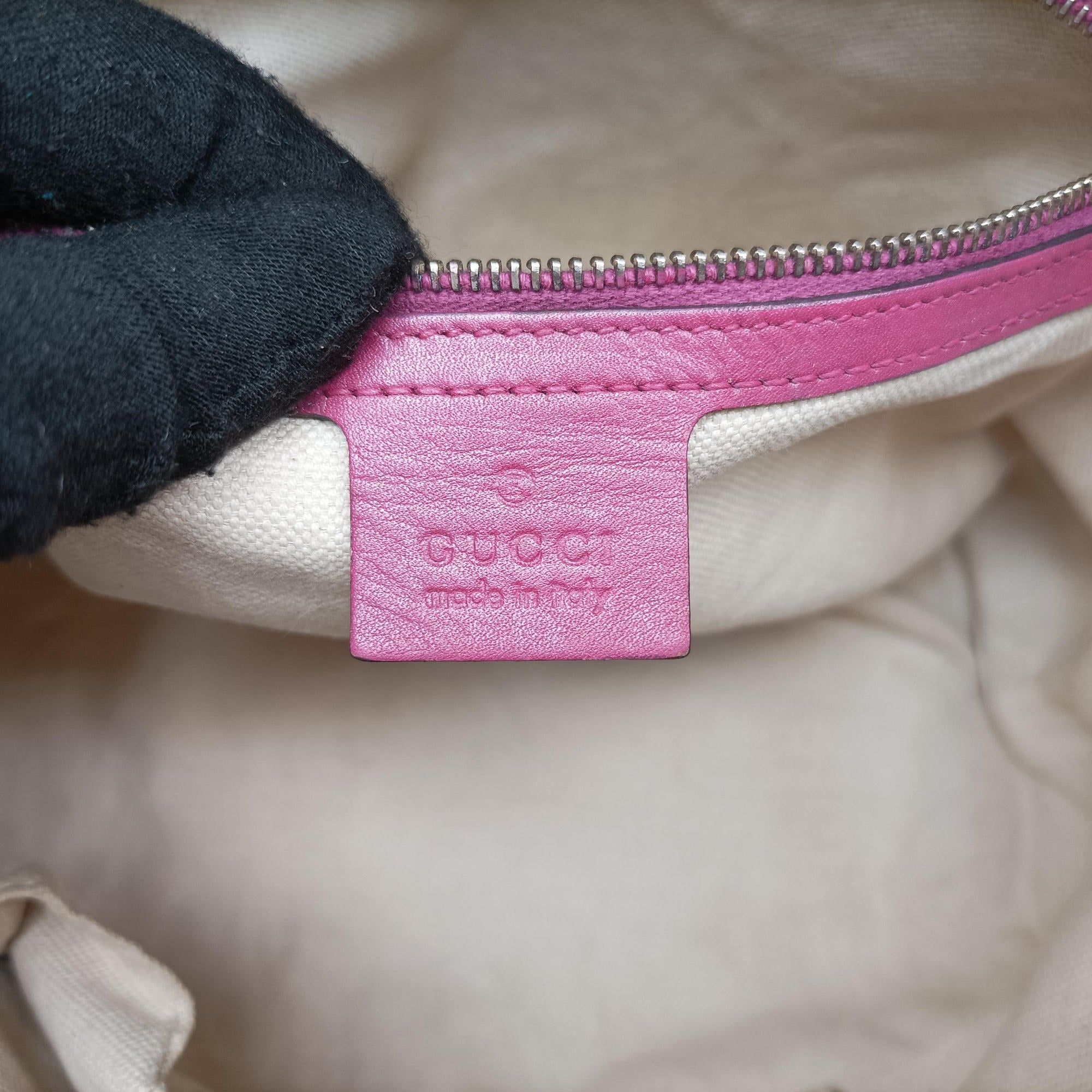 Pre-owned Gucci Guccissima Heart Bit Rose Leather 269957 shoulderbag | stylenewstar