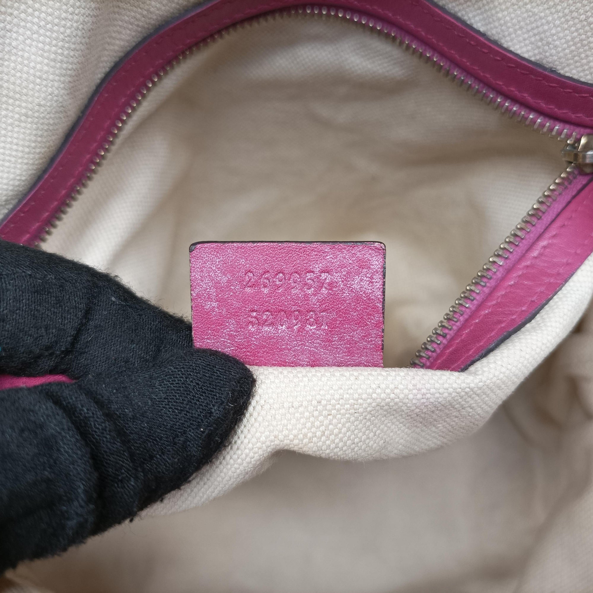 Pre-owned Gucci Guccissima Heart Bit Rose Leather 269957 shoulderbag | stylenewstar