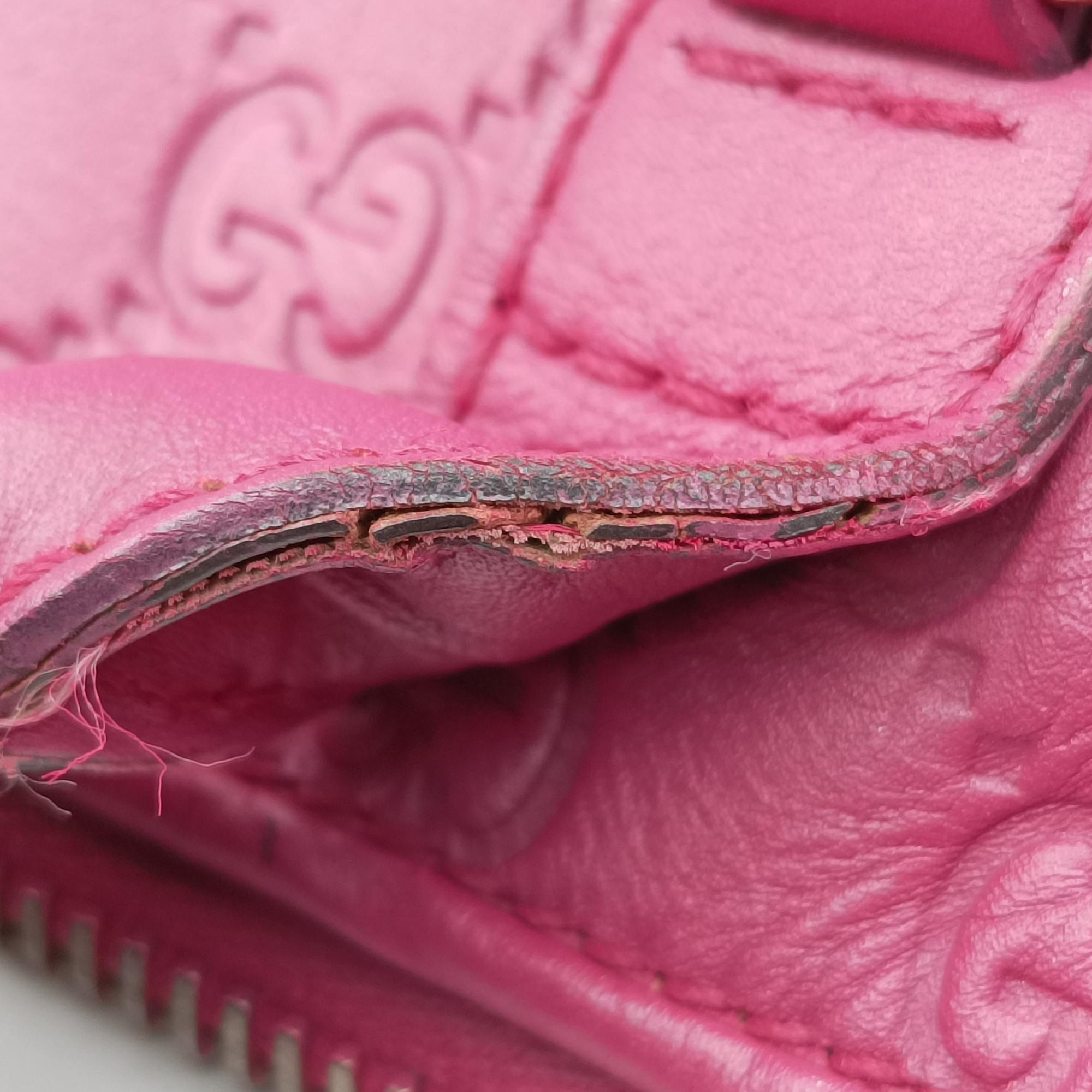 Pre-owned Gucci Guccissima Heart Bit Rose Leather 269957 shoulderbag | stylenewstar
