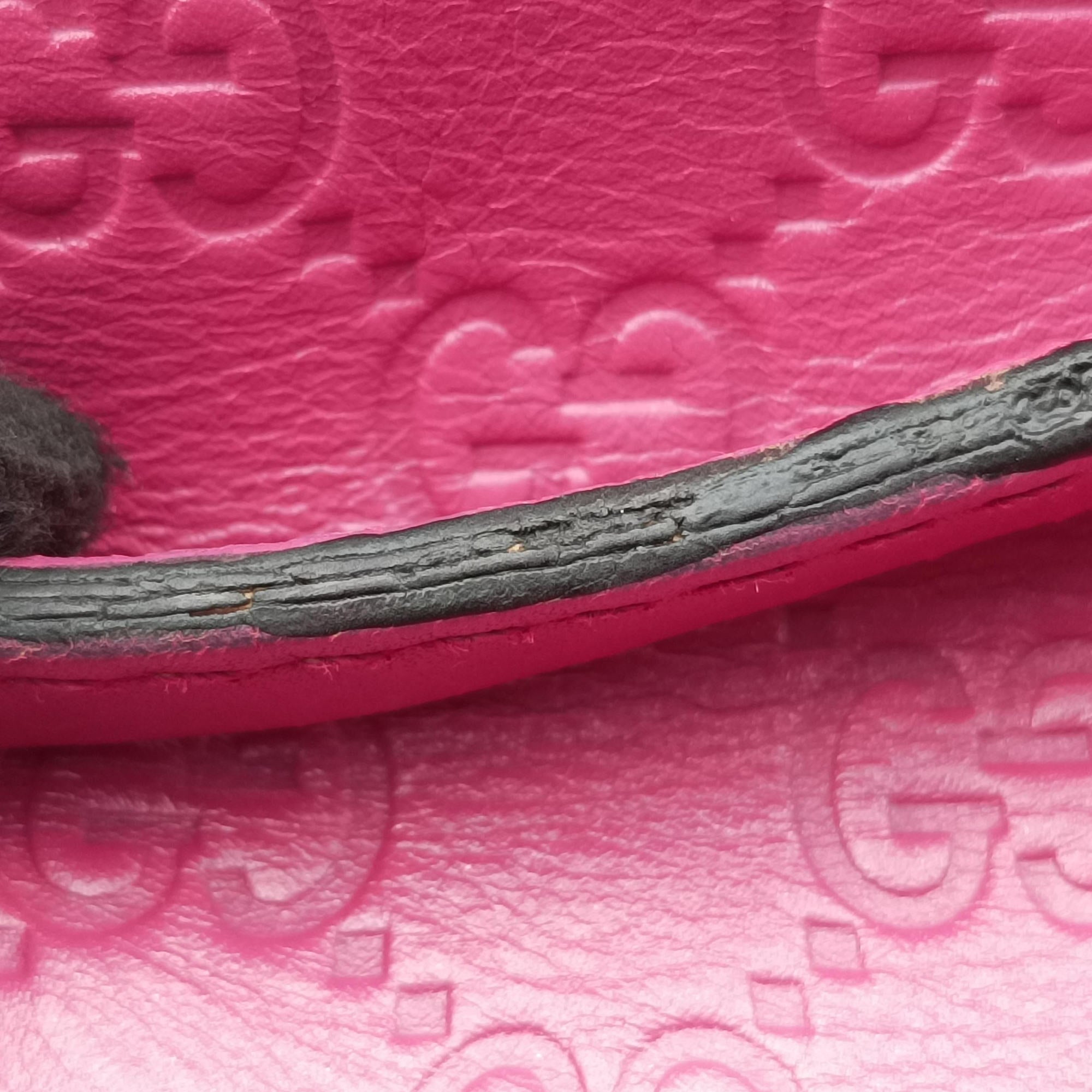 Pre-owned Gucci Guccissima Heart Bit Rose Leather 269957 shoulderbag | stylenewstar