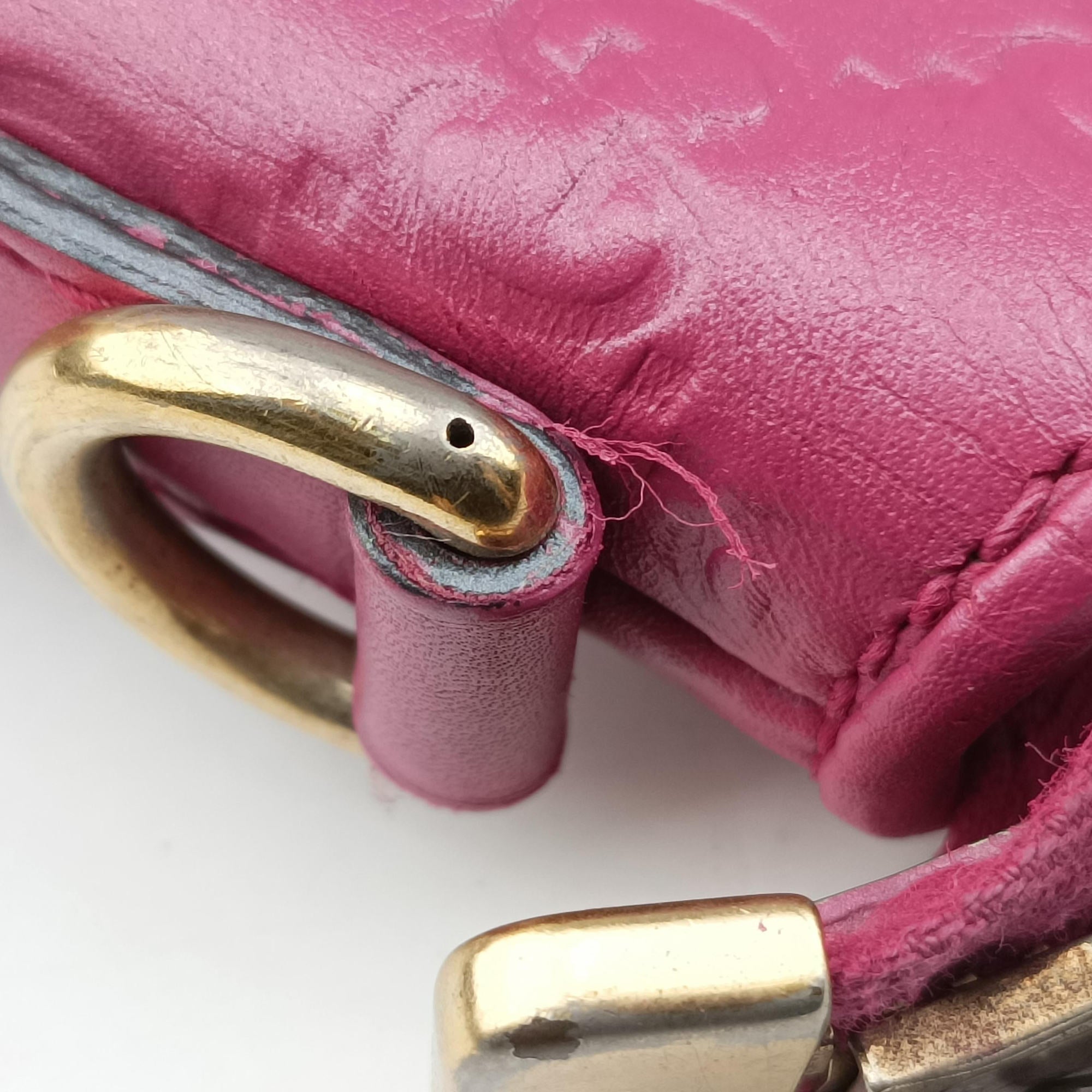 Pre-owned Gucci Guccissima Heart Bit Rose Leather 269957 shoulderbag | stylenewstar