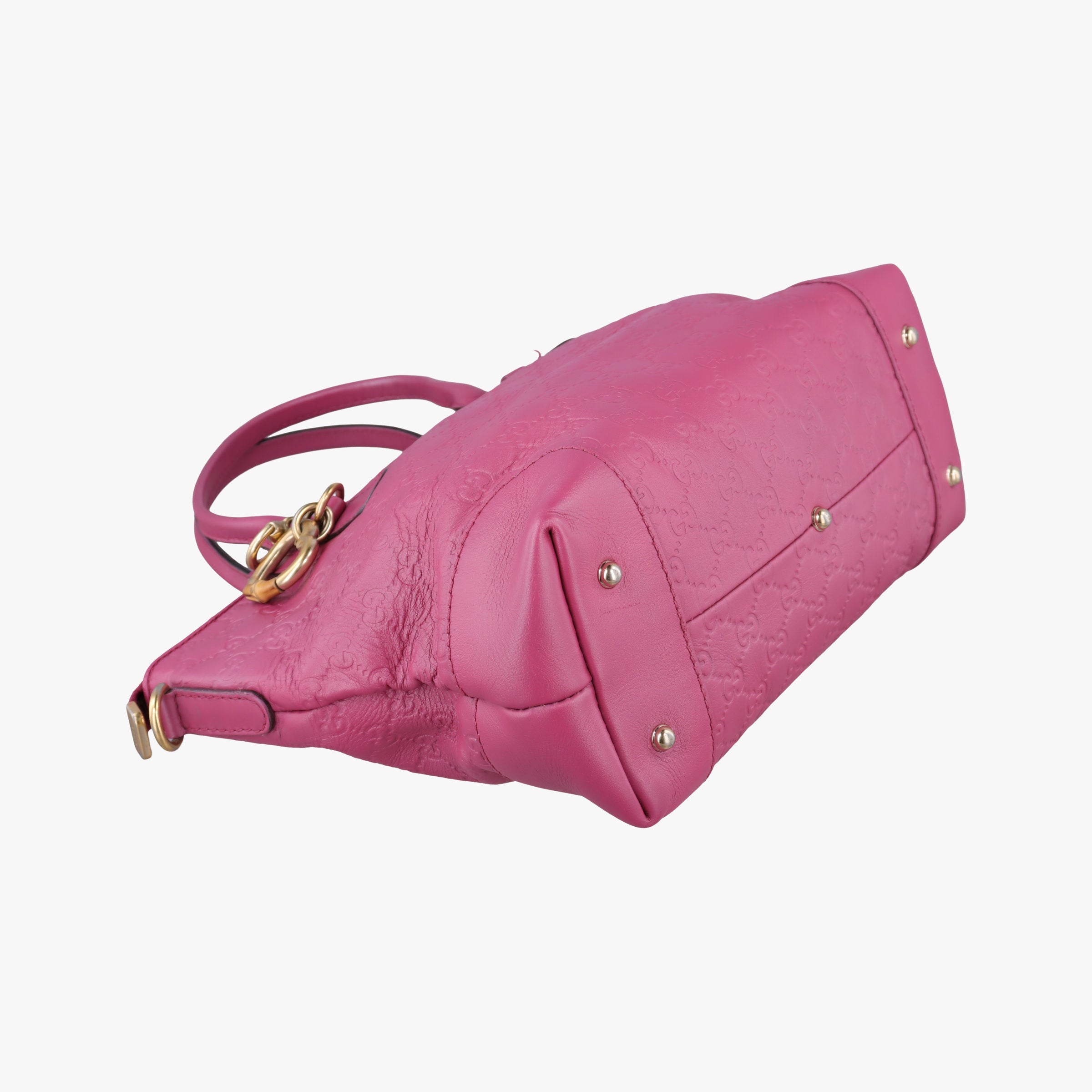 Pre-owned Gucci Guccissima Heart Bit Rose Leather 269957 shoulderbag | stylenewstar