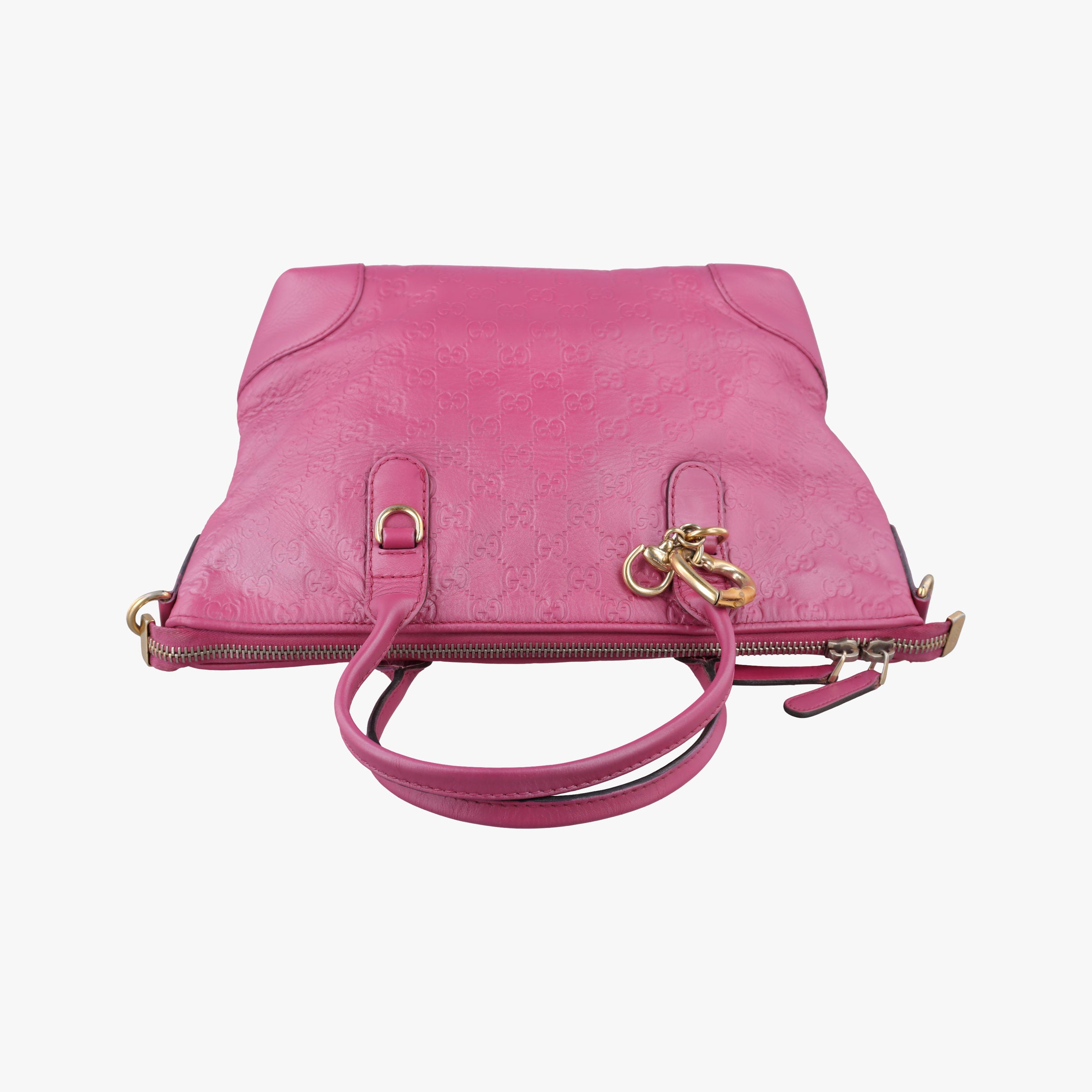 Pre-owned Gucci Guccissima Heart Bit Rose Leather 269957 shoulderbag | stylenewstar