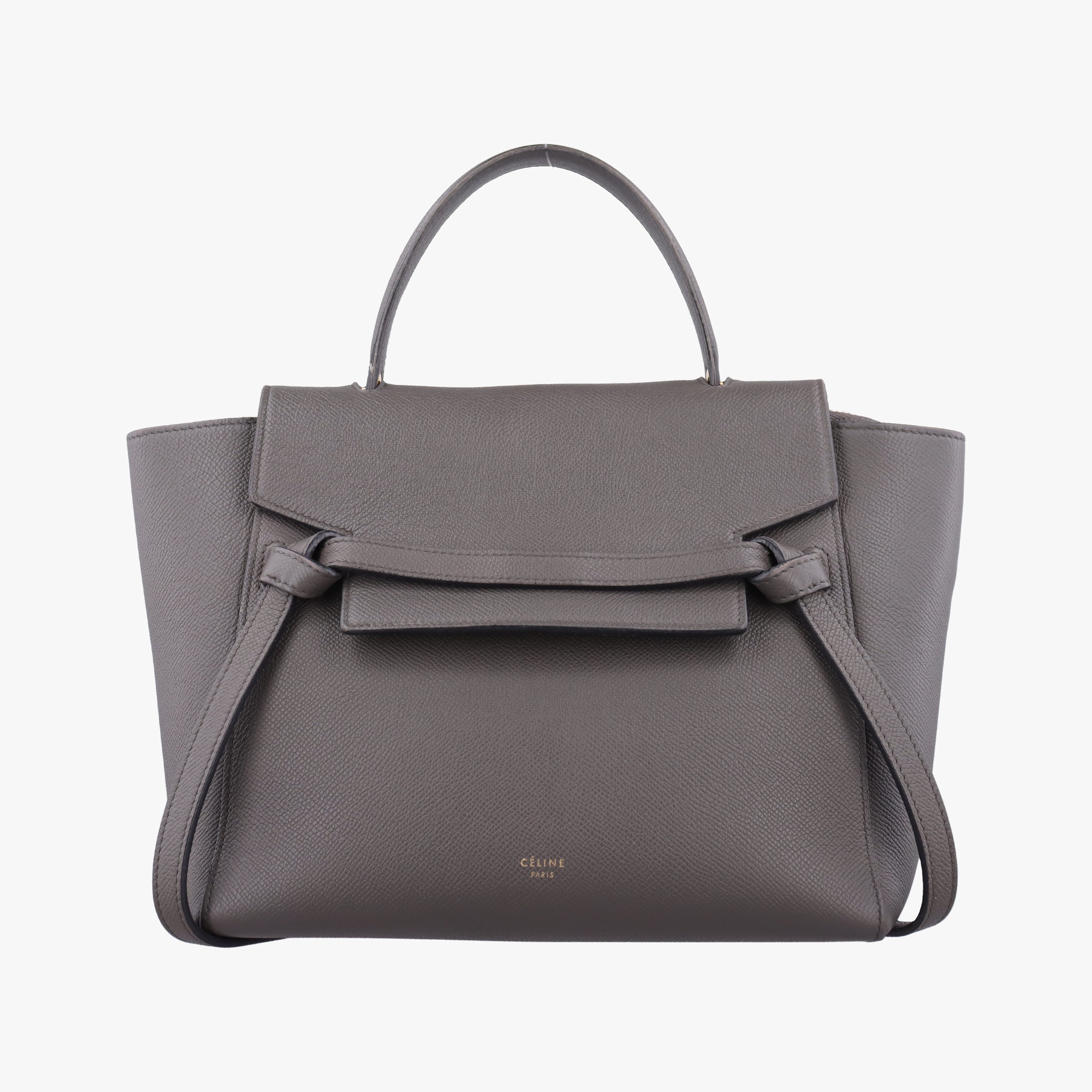 Secondhand Celine Belt Mini Grey Leather  handbag | stylenewstar