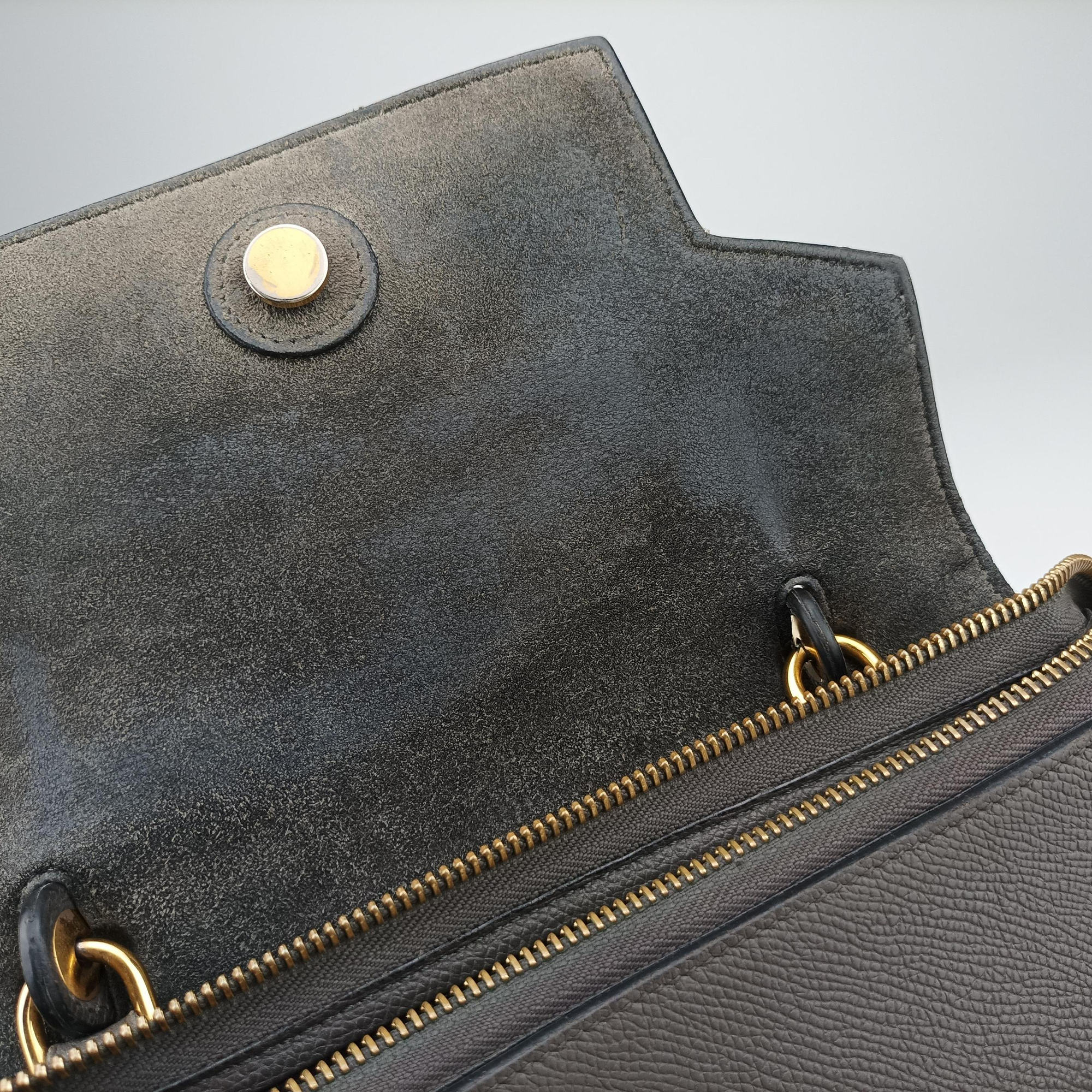 Secondhand Celine Belt Mini Grey Leather  handbag | stylenewstar