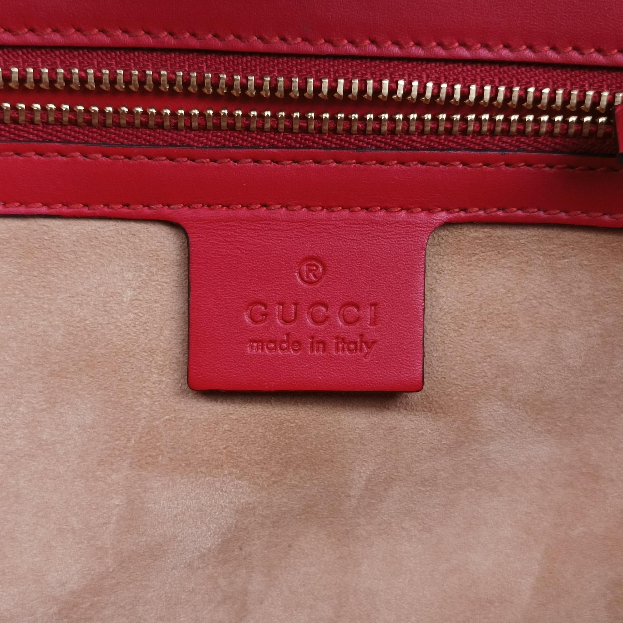 Vintage Gucci Sylvie Red×navy Leather 421882 shoulderbag | stylenewstar