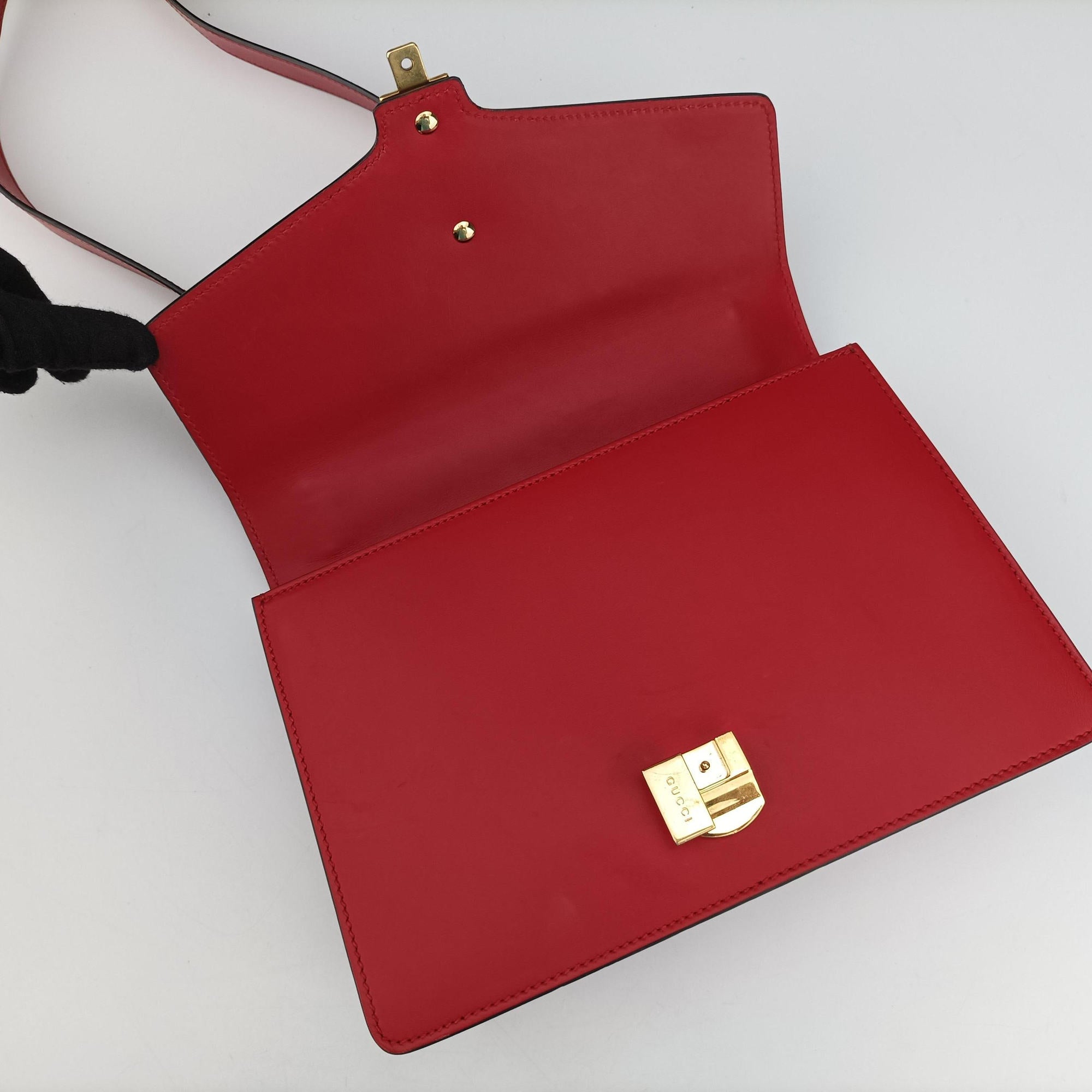Vintage Gucci Sylvie Red×navy Leather 421882 shoulderbag | stylenewstar