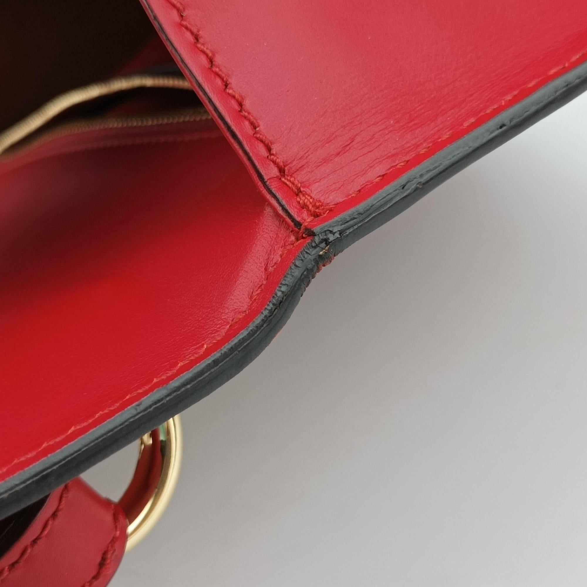 Vintage Gucci Sylvie Red×navy Leather 421882 shoulderbag | stylenewstar