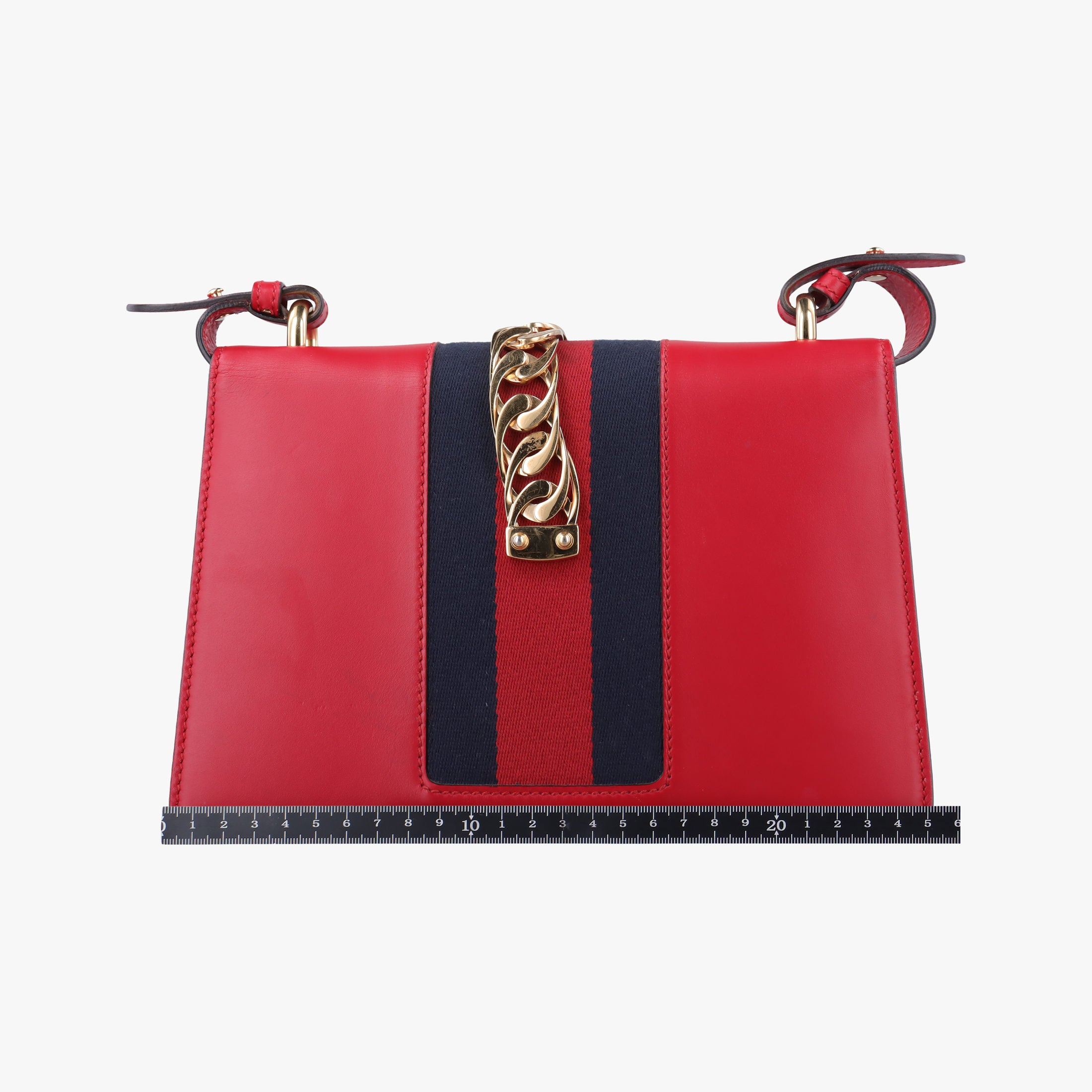 Vintage Gucci Sylvie Red×navy Leather 421882 shoulderbag | stylenewstar
