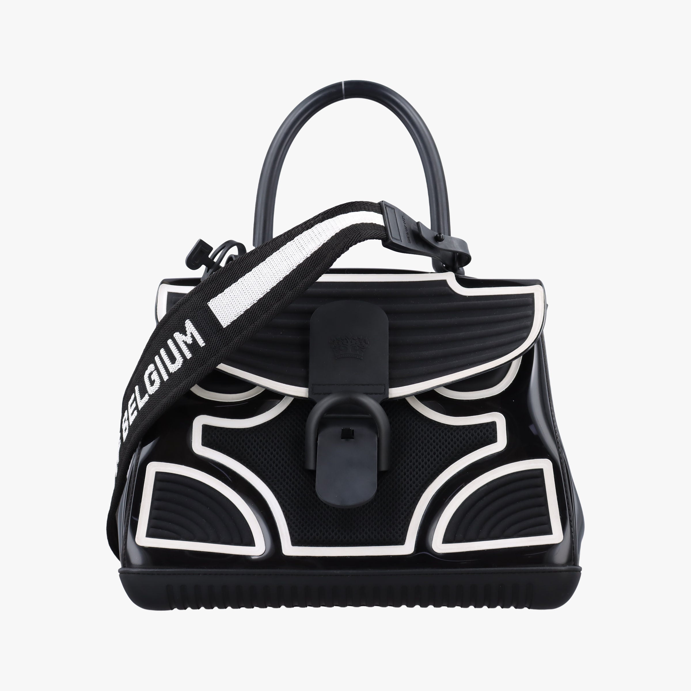 Pre-owned Delvaux Brillant Black x white Plastic  shoulderbag | stylenewstar