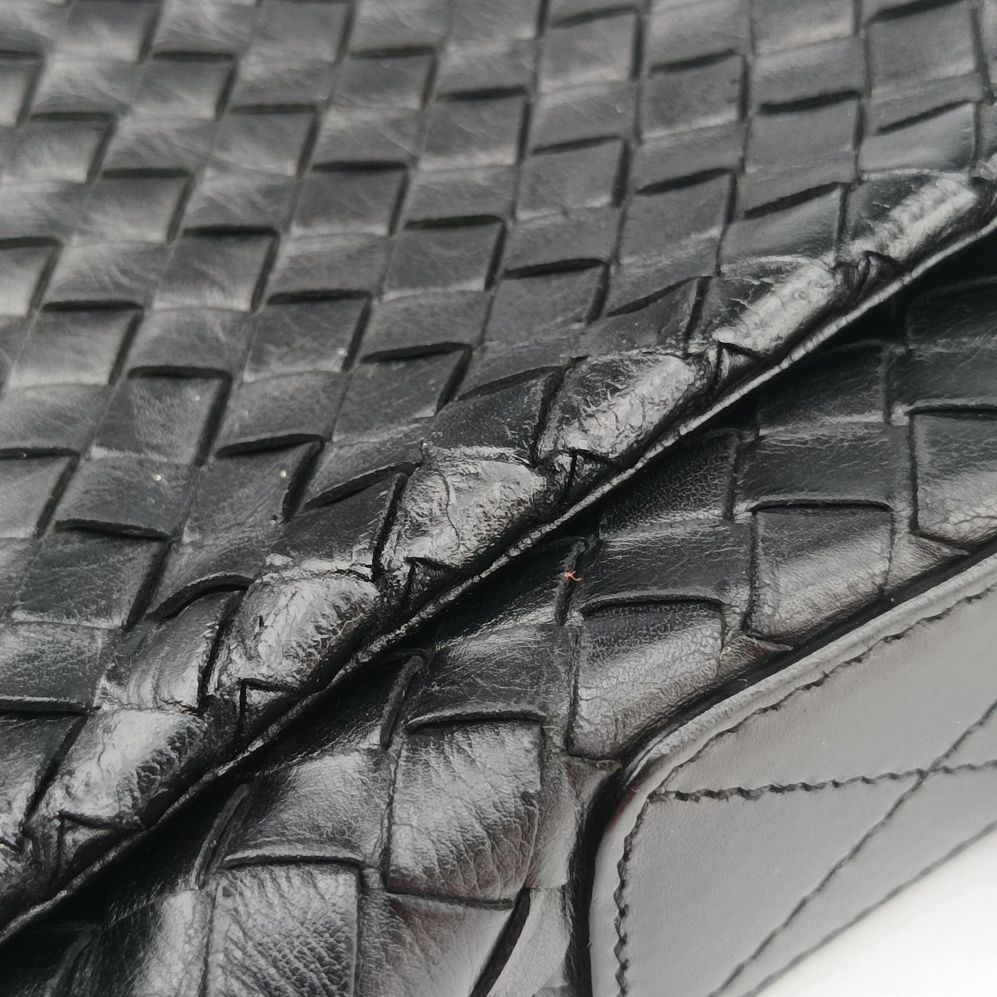 Secondhand Bottega Veneta Intrecciato Black lambskin  shoulderbag | stylenewstar