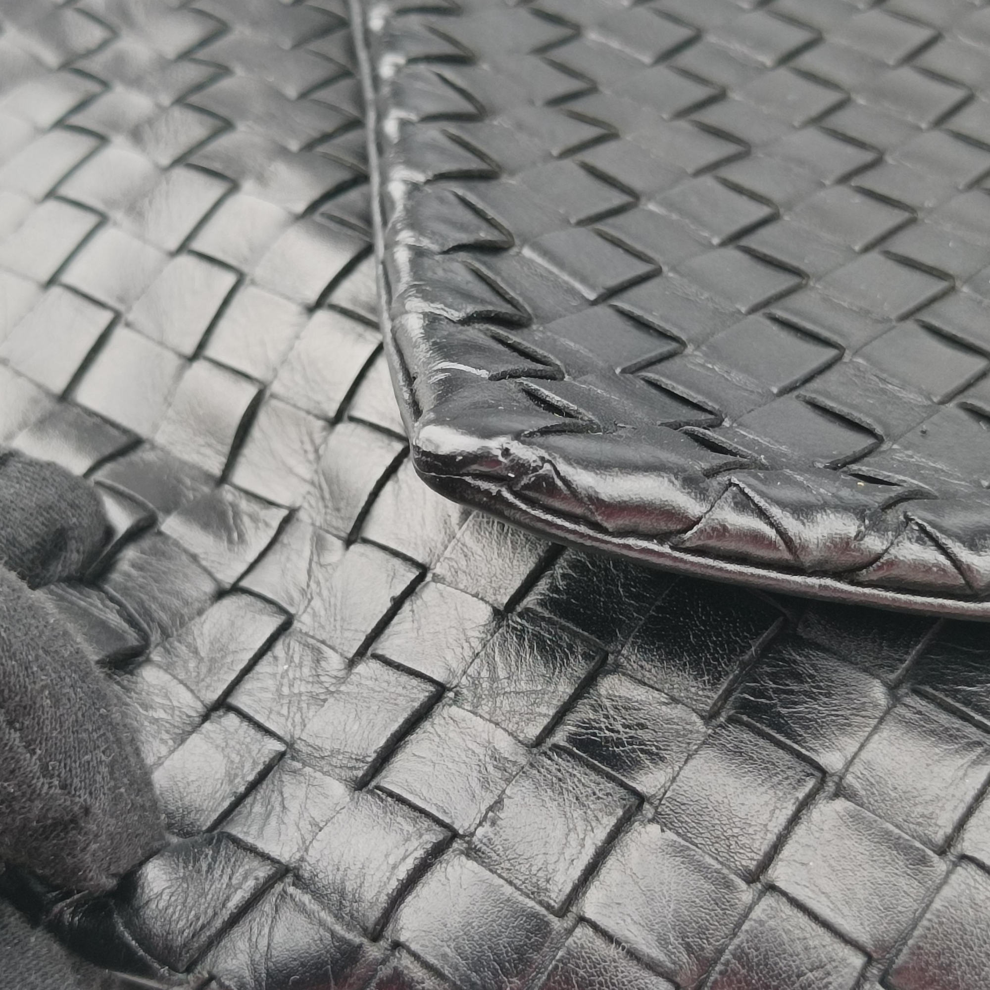 Secondhand Bottega Veneta Intrecciato Black lambskin  shoulderbag | stylenewstar