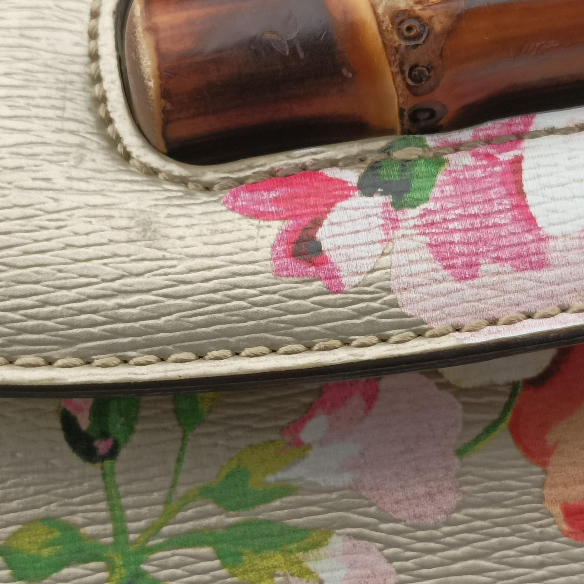 Secondhand Gucci Bamboo Golden×Multicolour Leather 409398 shoulderbag | stylenewstar