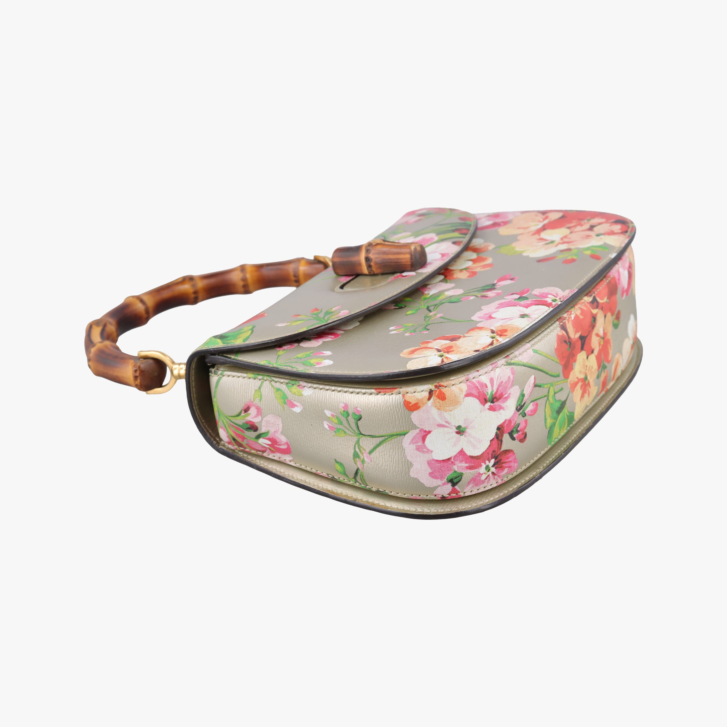 Secondhand Gucci Bamboo Golden×Multicolour Leather 409398 shoulderbag | stylenewstar