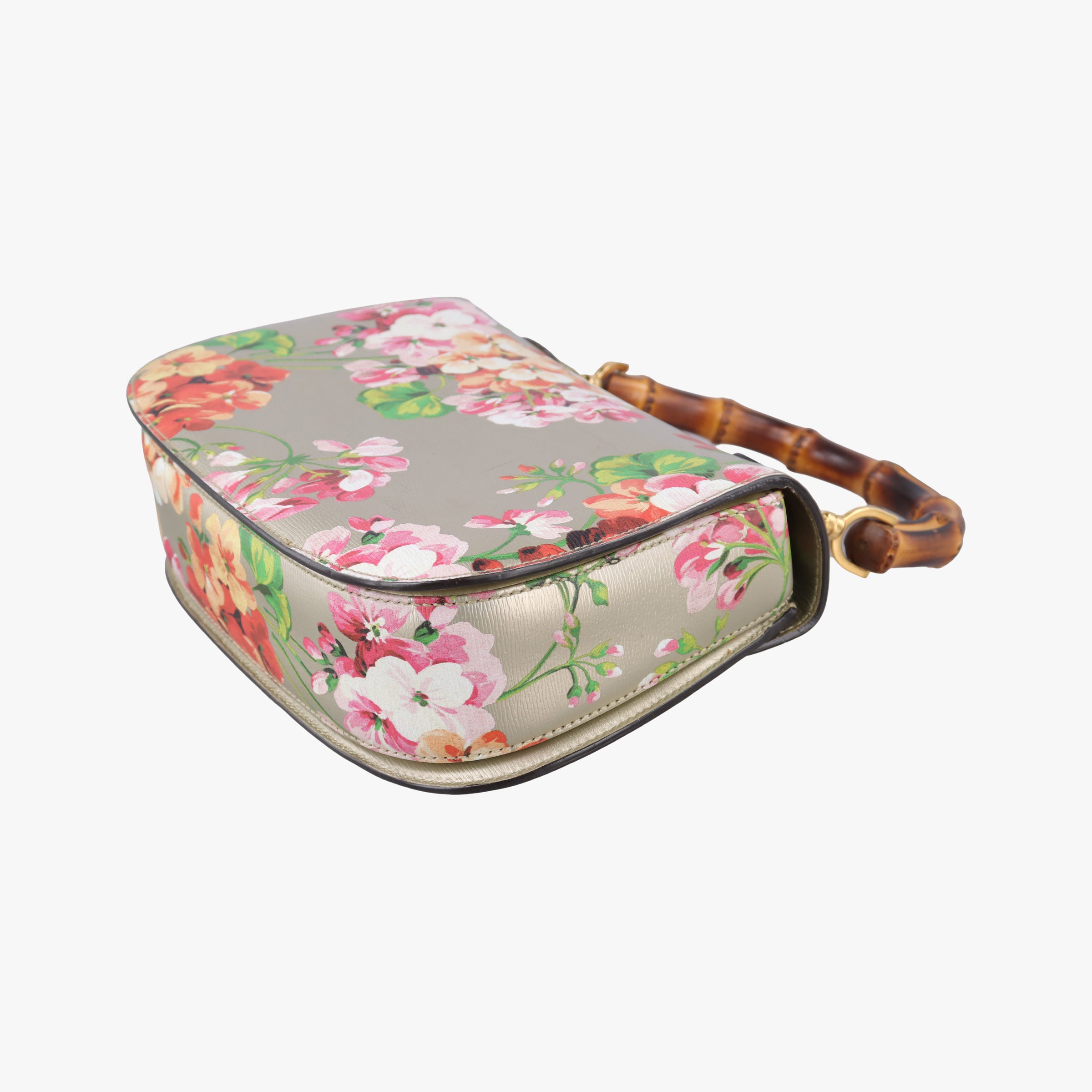Secondhand Gucci Bamboo Golden×Multicolour Leather 409398 shoulderbag | stylenewstar