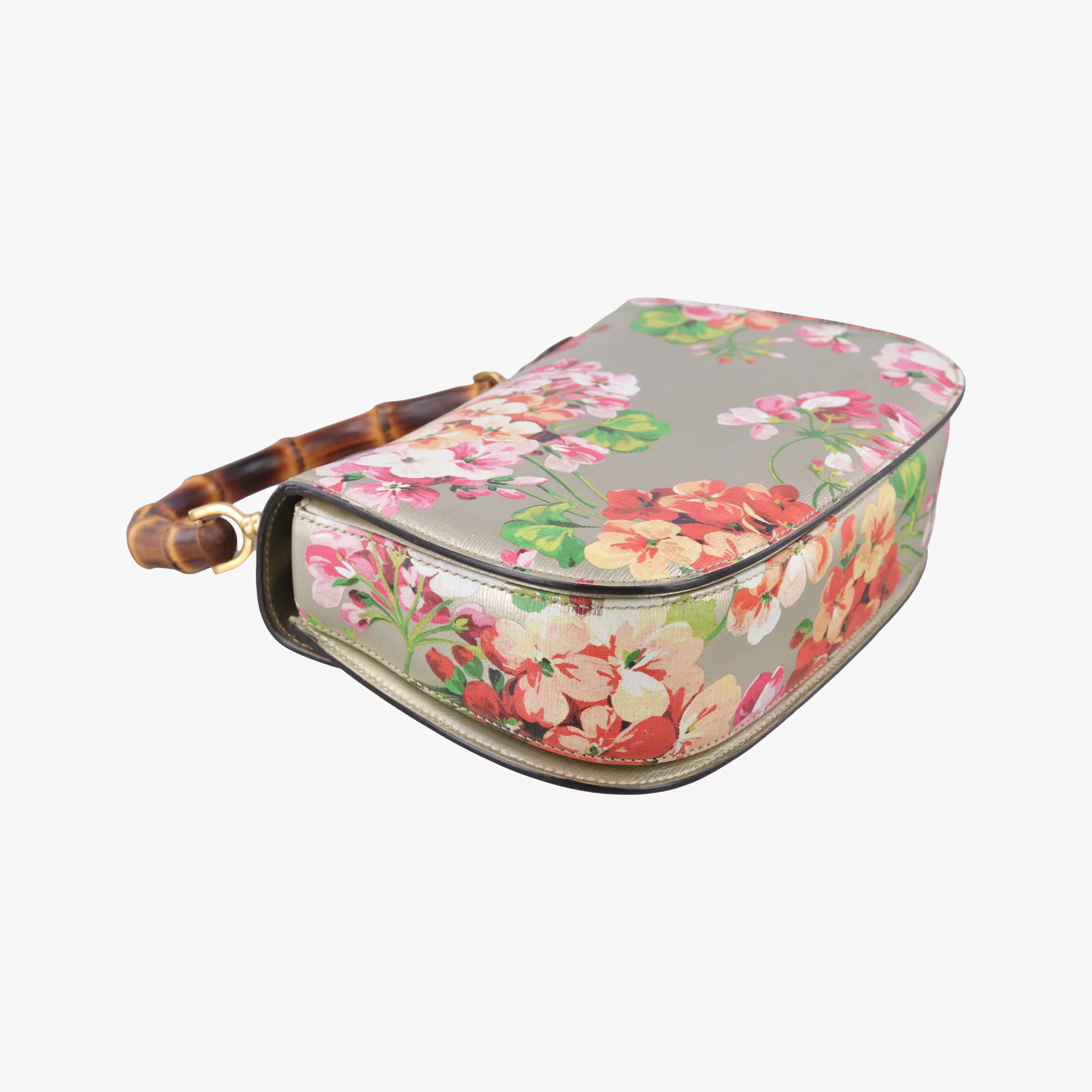 Secondhand Gucci Bamboo Golden×Multicolour Leather 409398 shoulderbag | stylenewstar