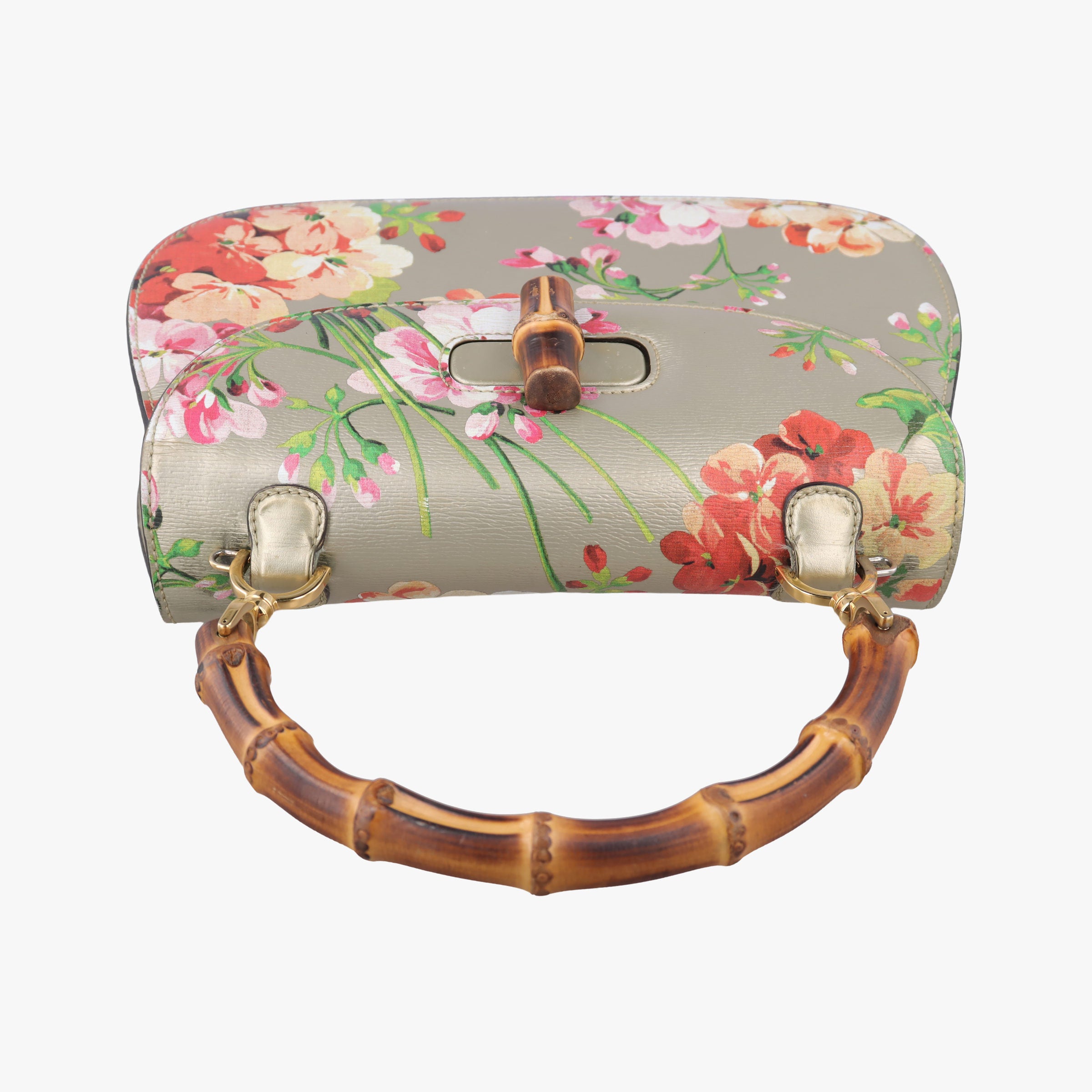 Secondhand Gucci Bamboo Golden×Multicolour Leather 409398 shoulderbag | stylenewstar