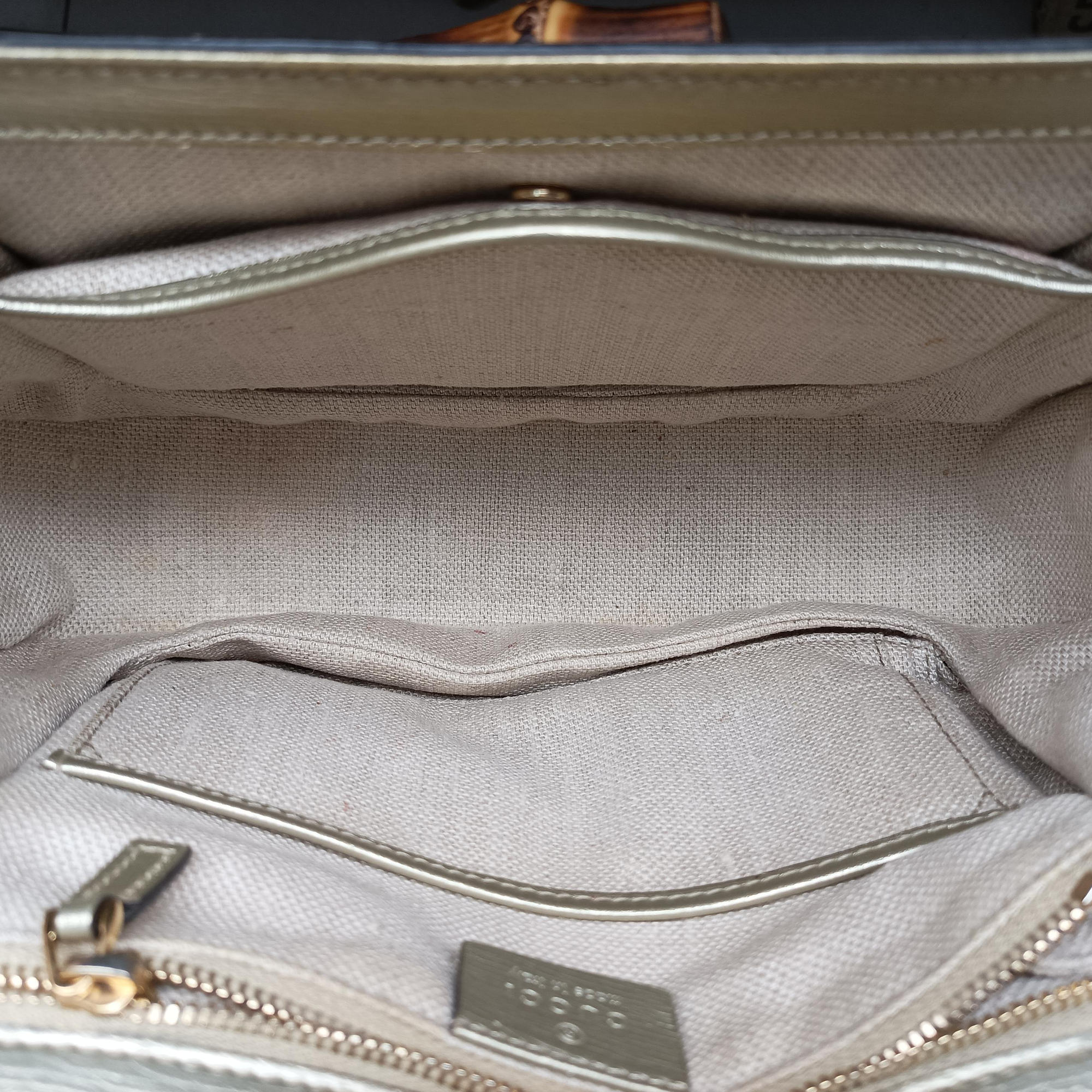 Secondhand Gucci Bamboo Golden×Multicolour Leather 409398 shoulderbag | stylenewstar