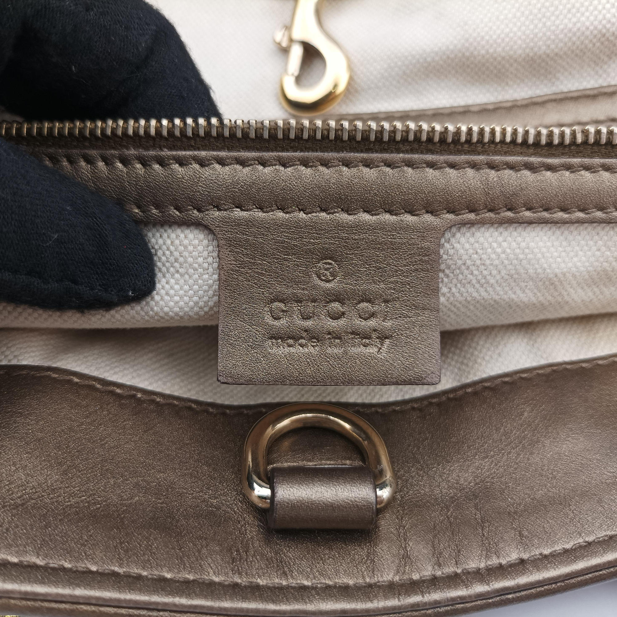 Pre-owned Gucci Heart Bit charm Golden Canvas×Leather 269956 shoulderbag | stylenewstar