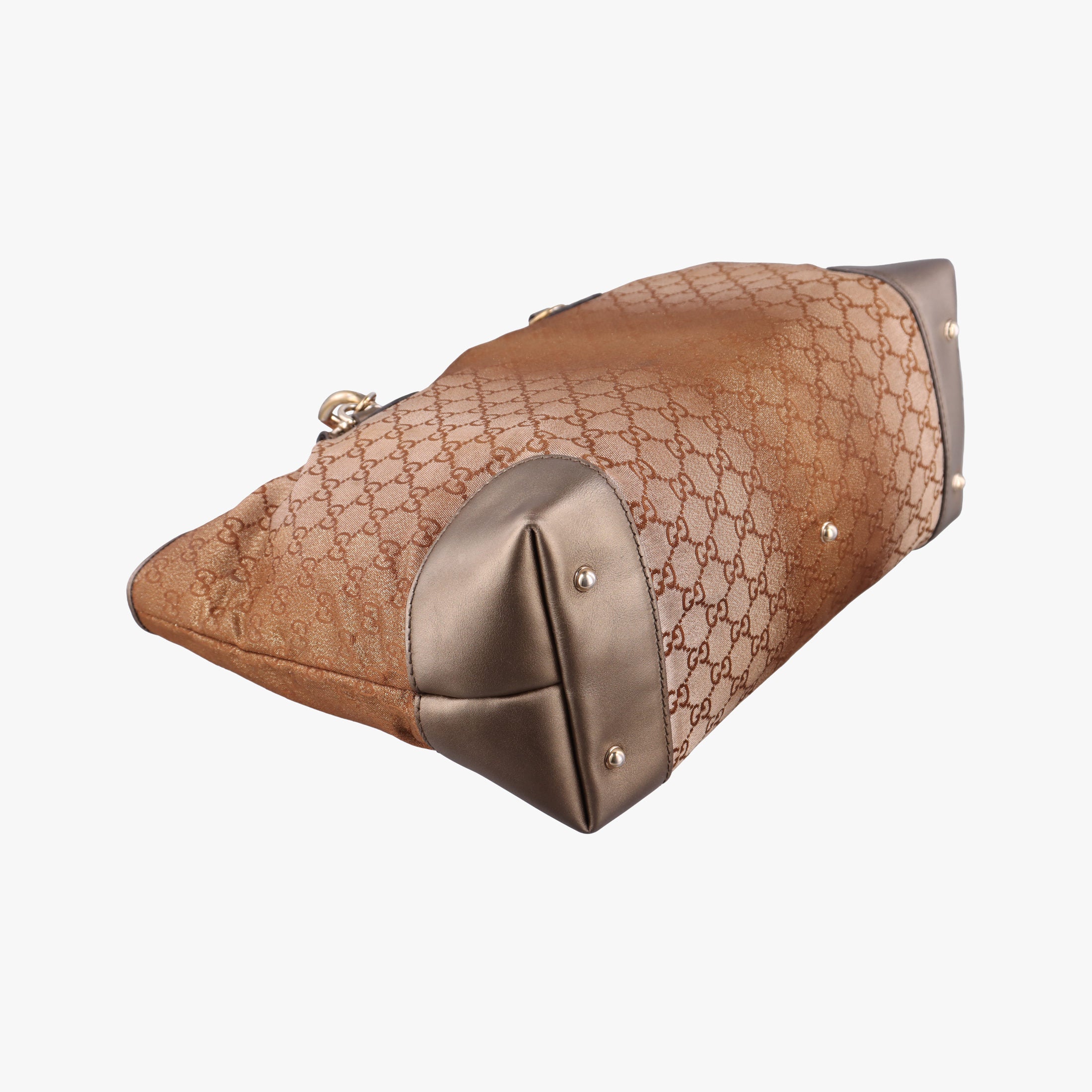 Pre-owned Gucci Heart Bit charm Golden Canvas×Leather 269956 shoulderbag | stylenewstar