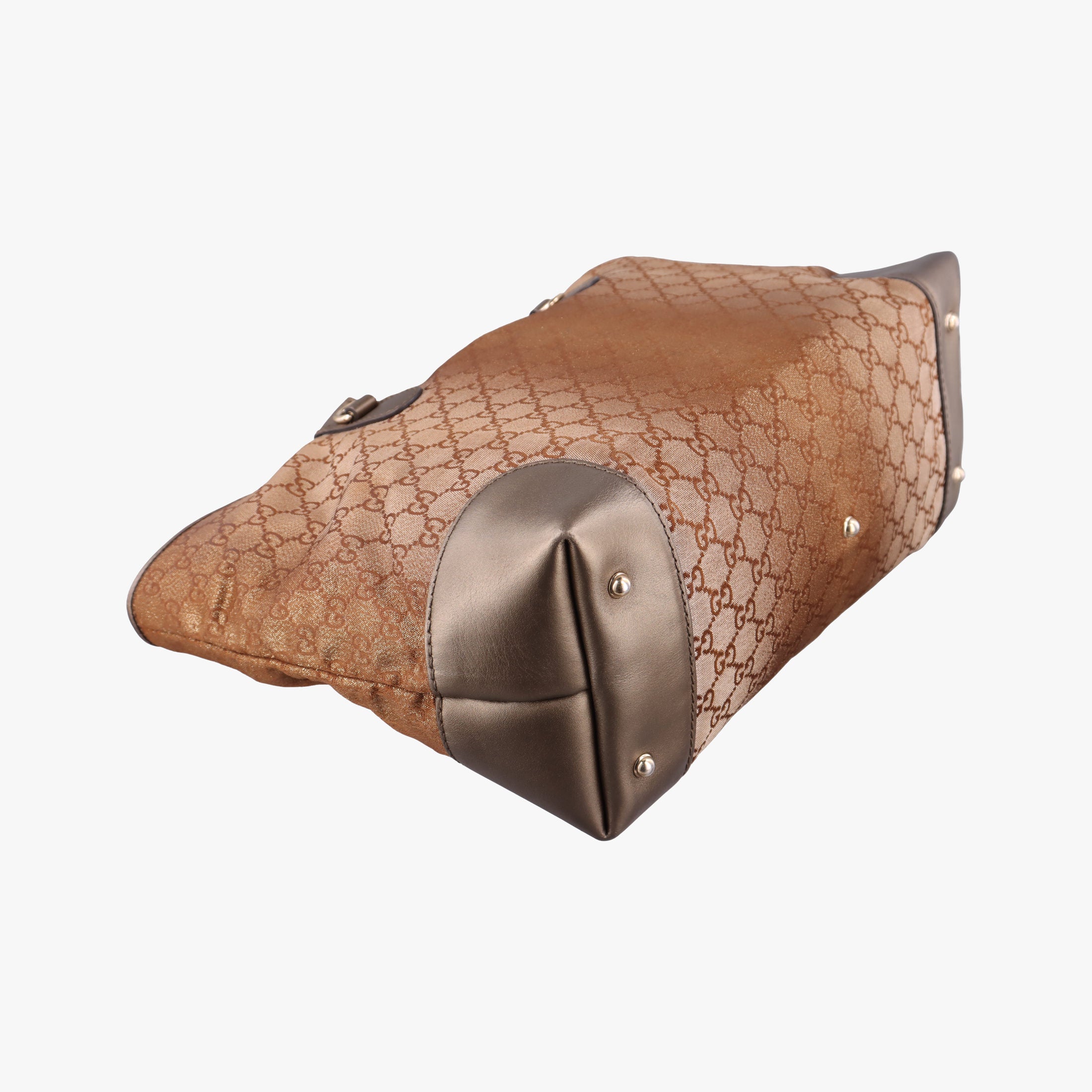 Pre-owned Gucci Heart Bit charm Golden Canvas×Leather 269956 shoulderbag | stylenewstar