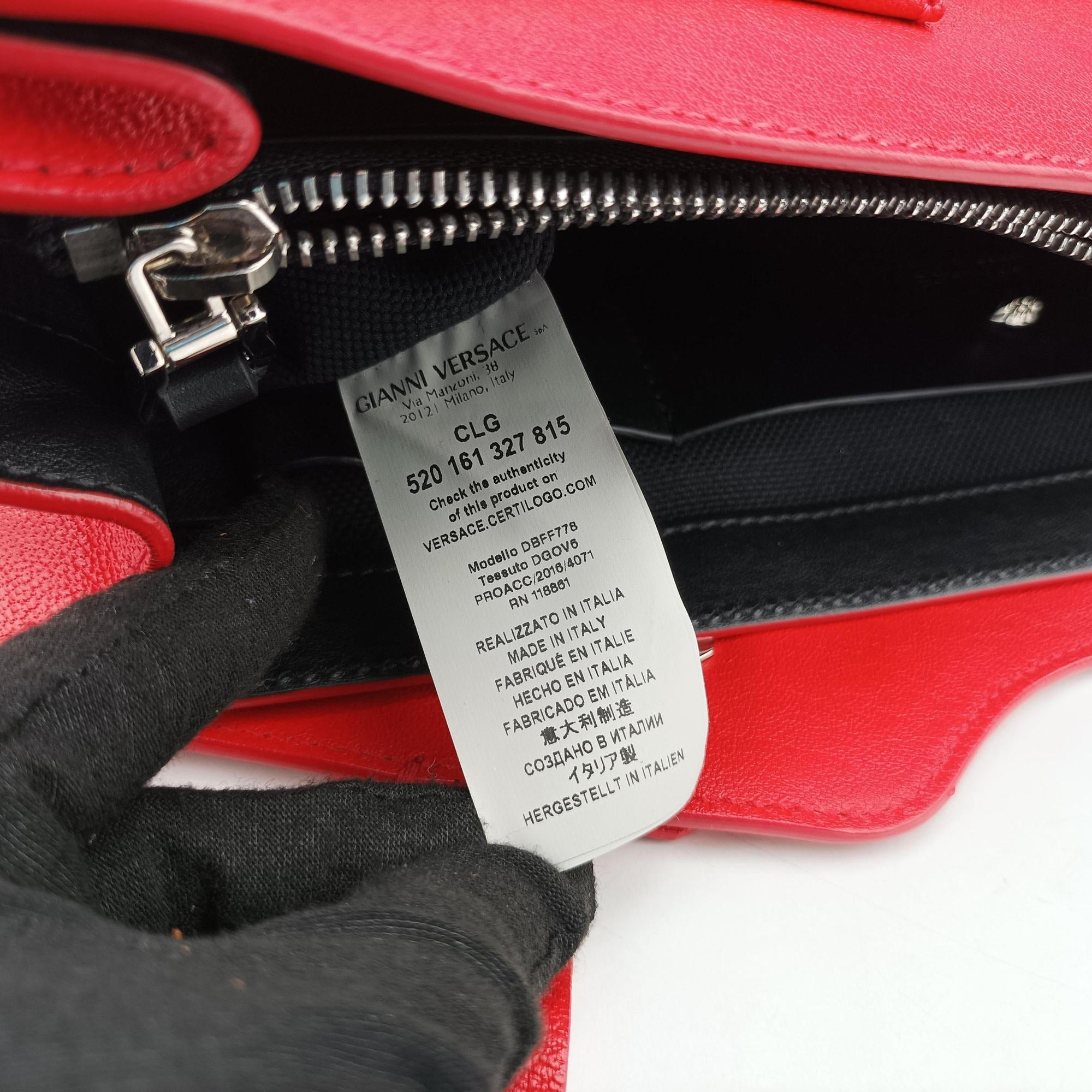Pre-owned VERSACE Versace Borsa Stardvst Red leather  shoulderbag | stylenewstar
