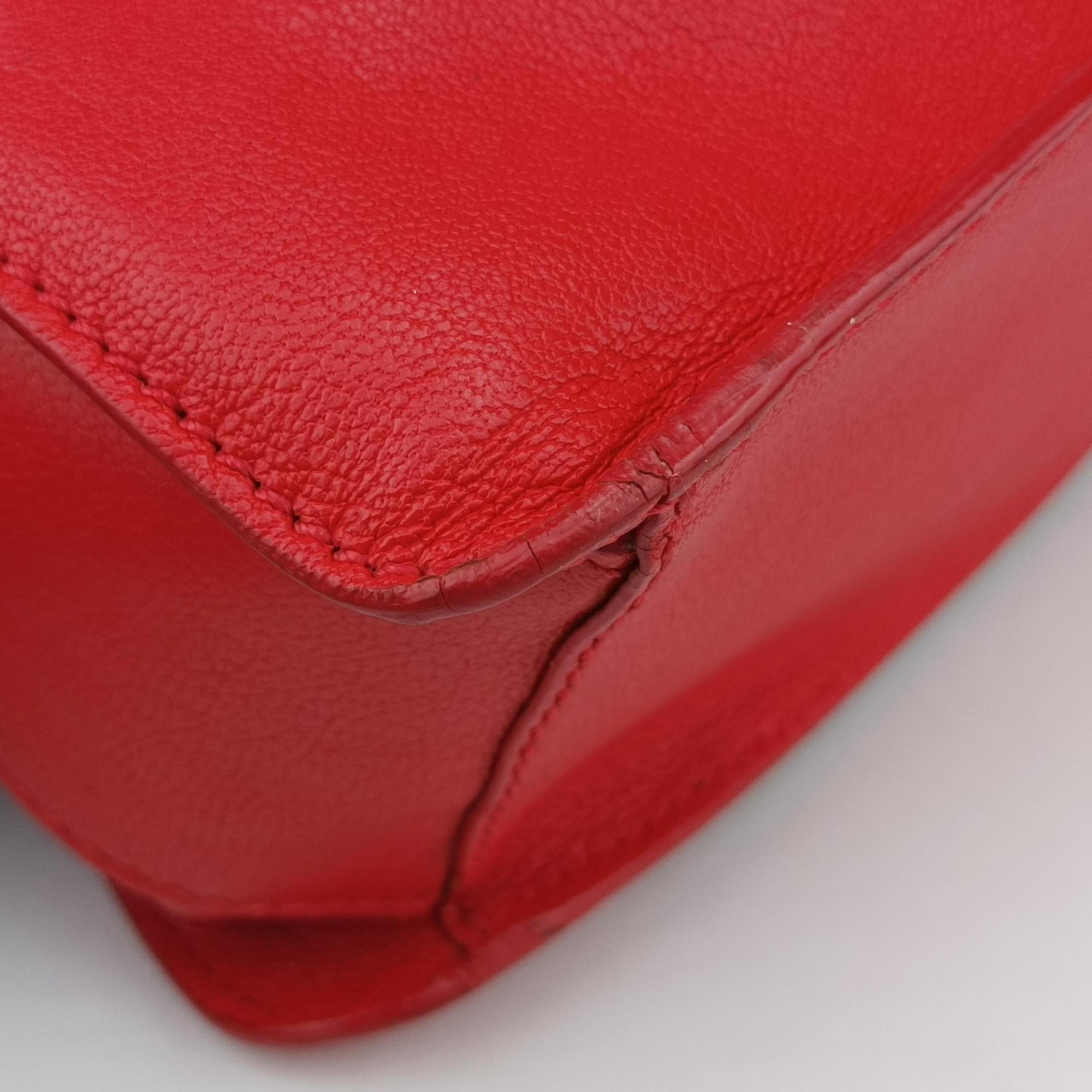 Pre-owned VERSACE Versace Borsa Stardvst Red leather  shoulderbag | stylenewstar
