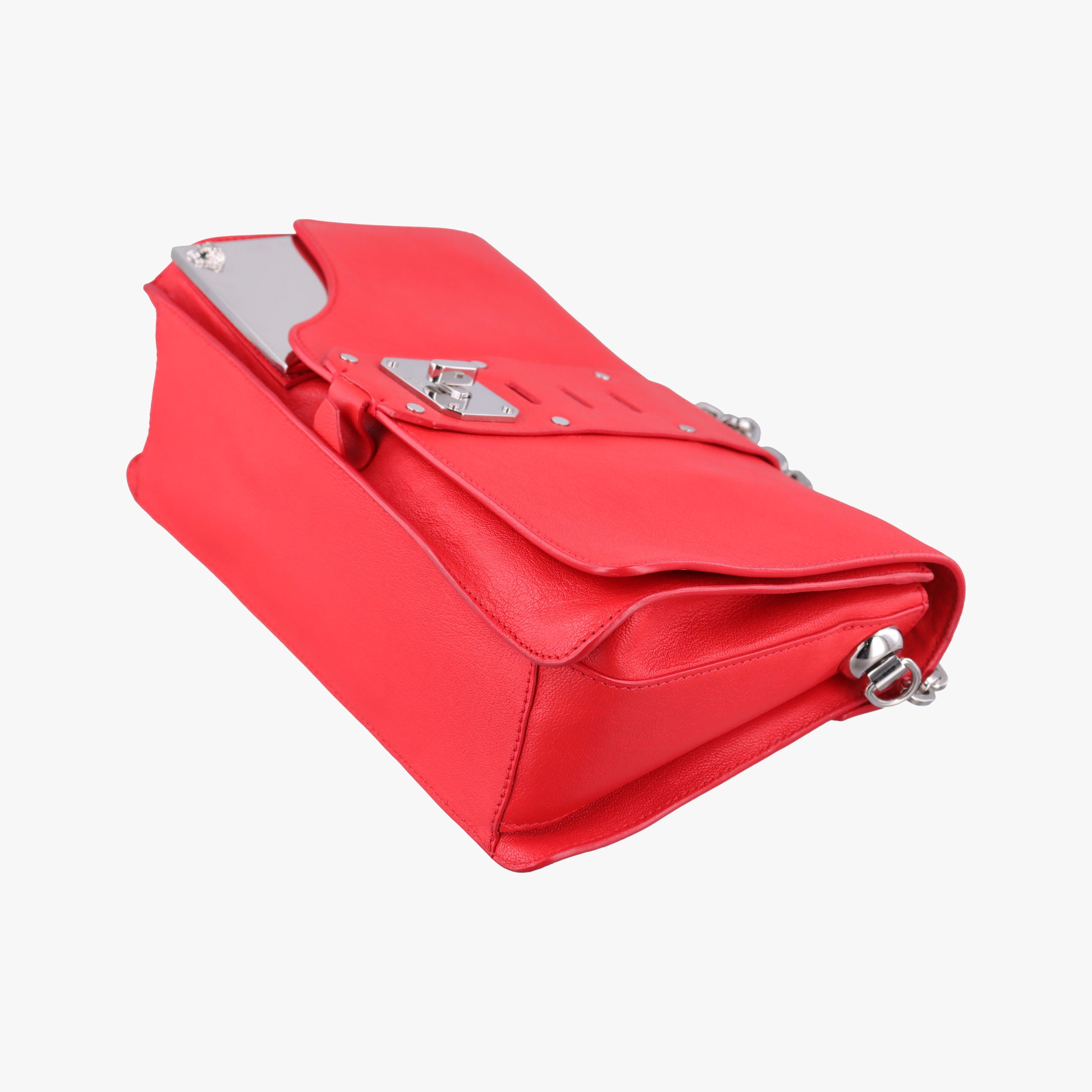 Pre-owned VERSACE Versace Borsa Stardvst Red leather  shoulderbag | stylenewstar