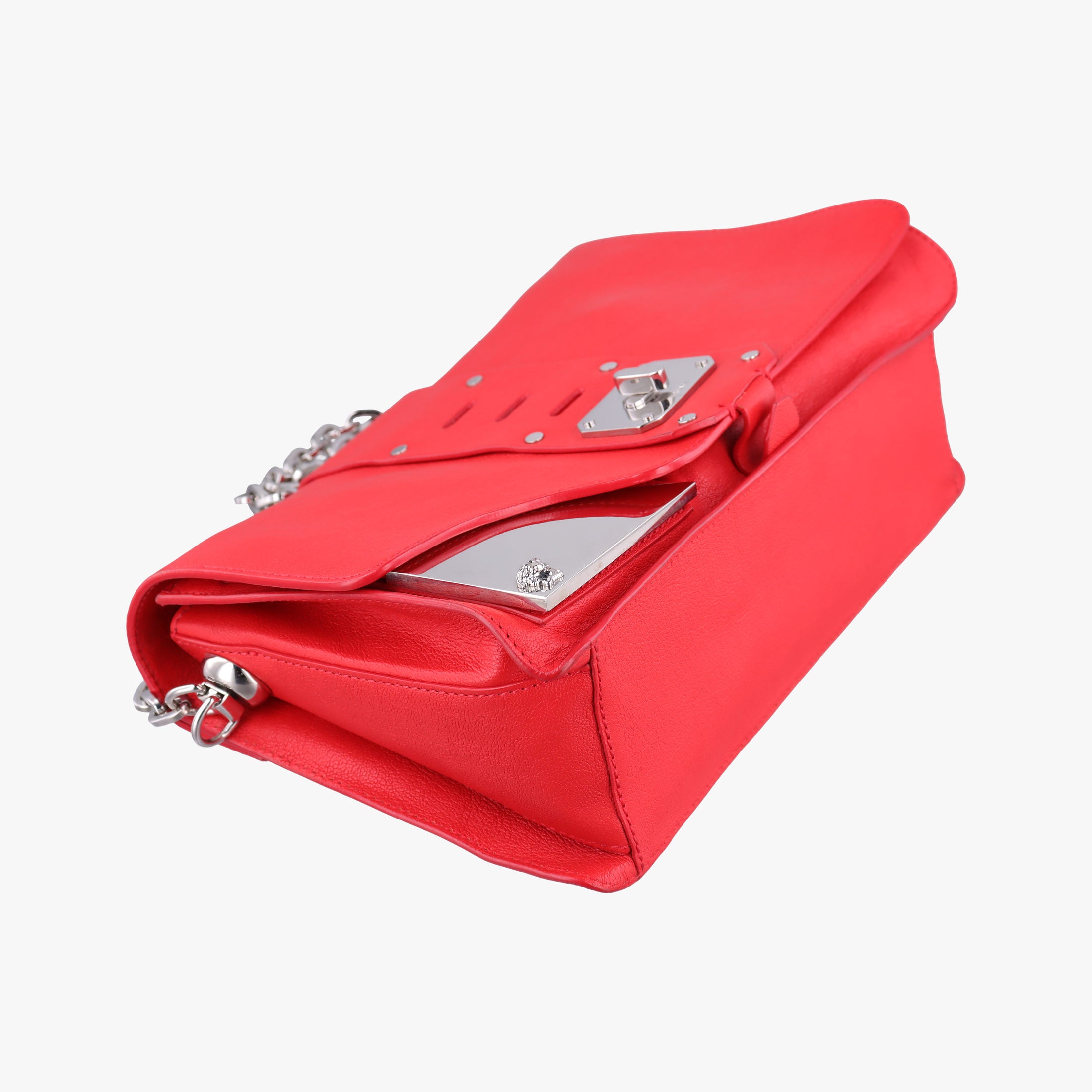 Pre-owned VERSACE Versace Borsa Stardvst Red leather  shoulderbag | stylenewstar