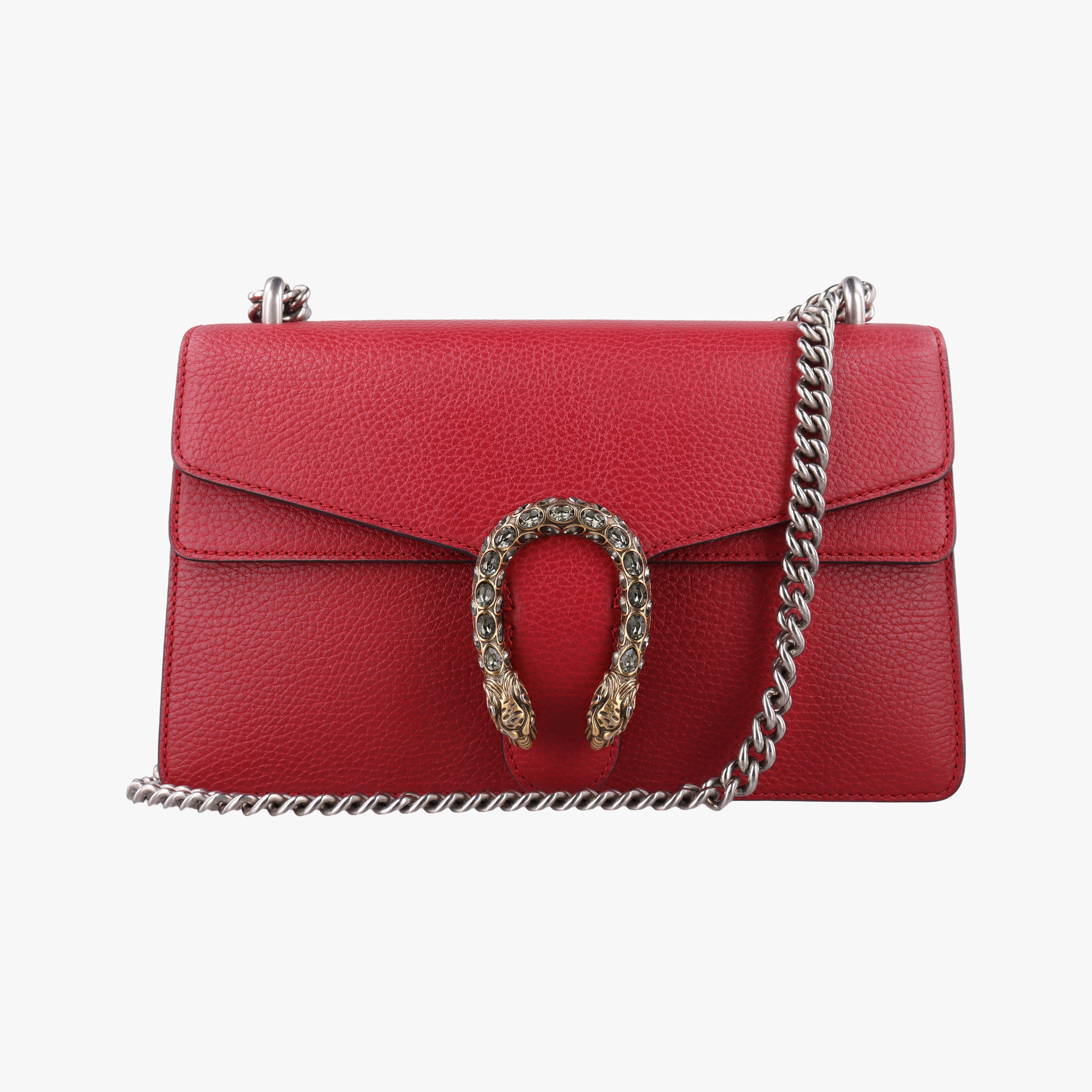 Pre-owned Gucci Dionysus Red Leather 400249 shoulderbag | stylenewstar