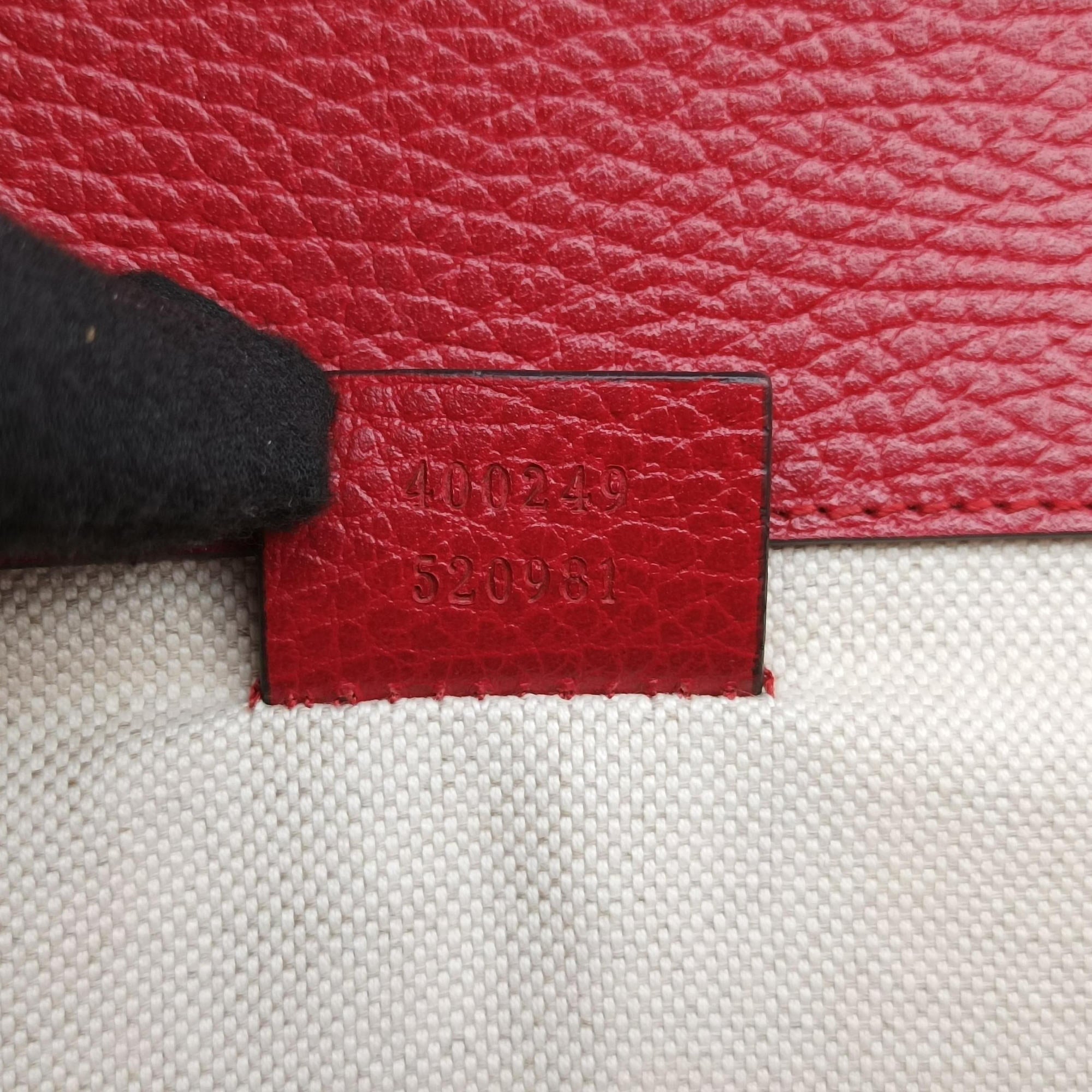 Pre-owned Gucci Dionysus Red Leather 400249 shoulderbag | stylenewstar