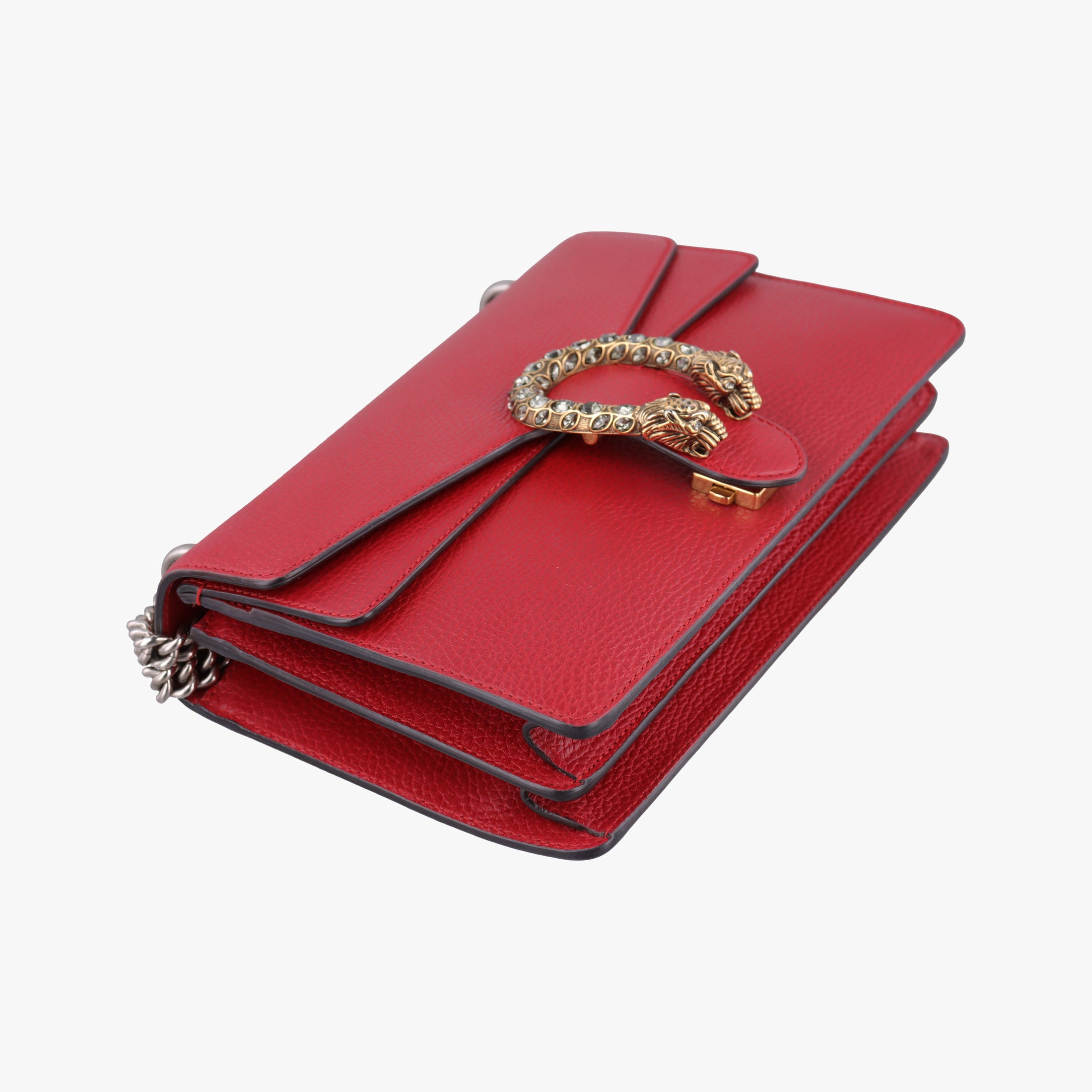 Pre-owned Gucci Dionysus Red Leather 400249 shoulderbag | stylenewstar