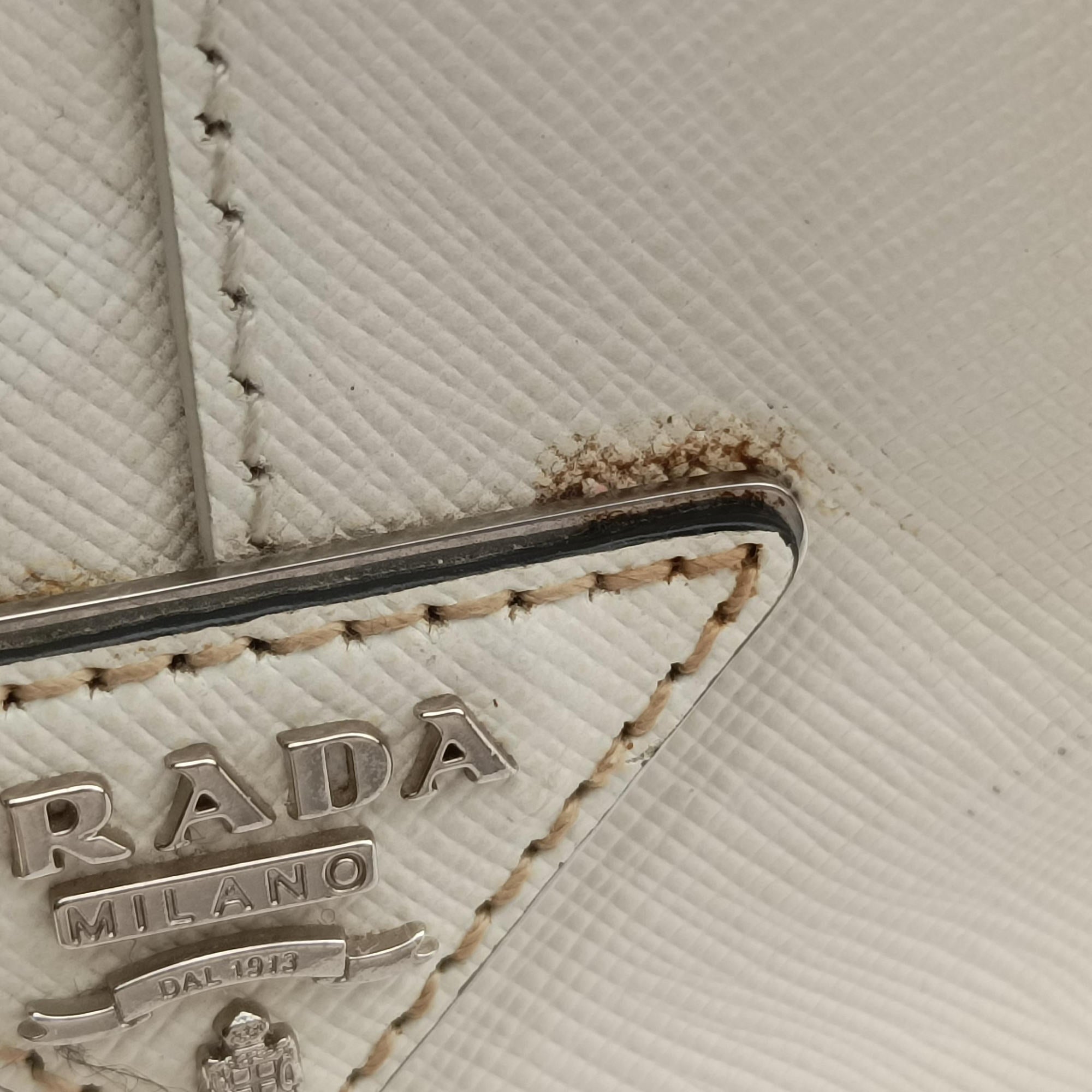 Pre-owned Prada Galleria Brown × Black × White Leather  shoulderbag | stylenewstar
