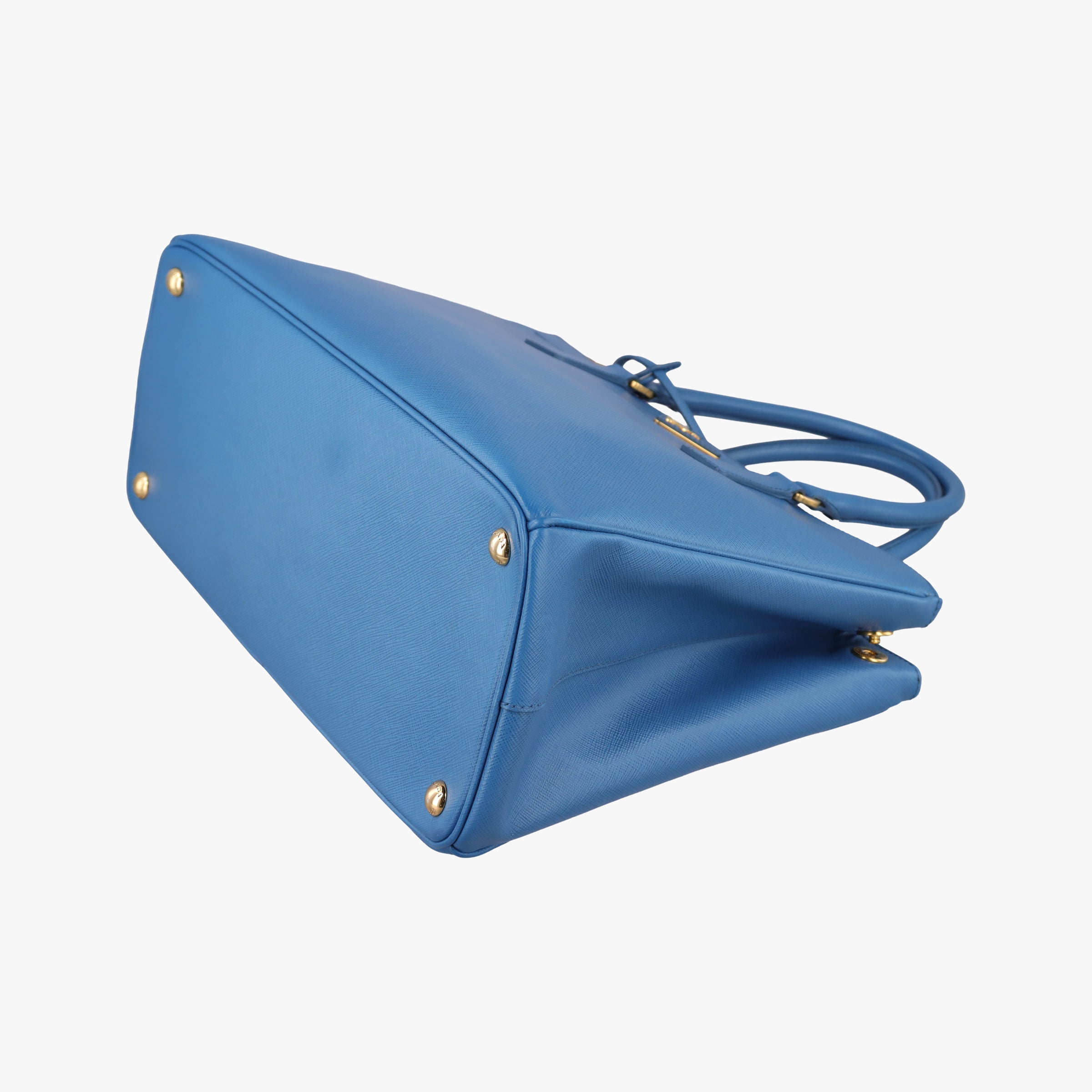 Pre-owned Prada Galleria Blue SAFFIANO Leather BN1801 handbag | stylenewstar