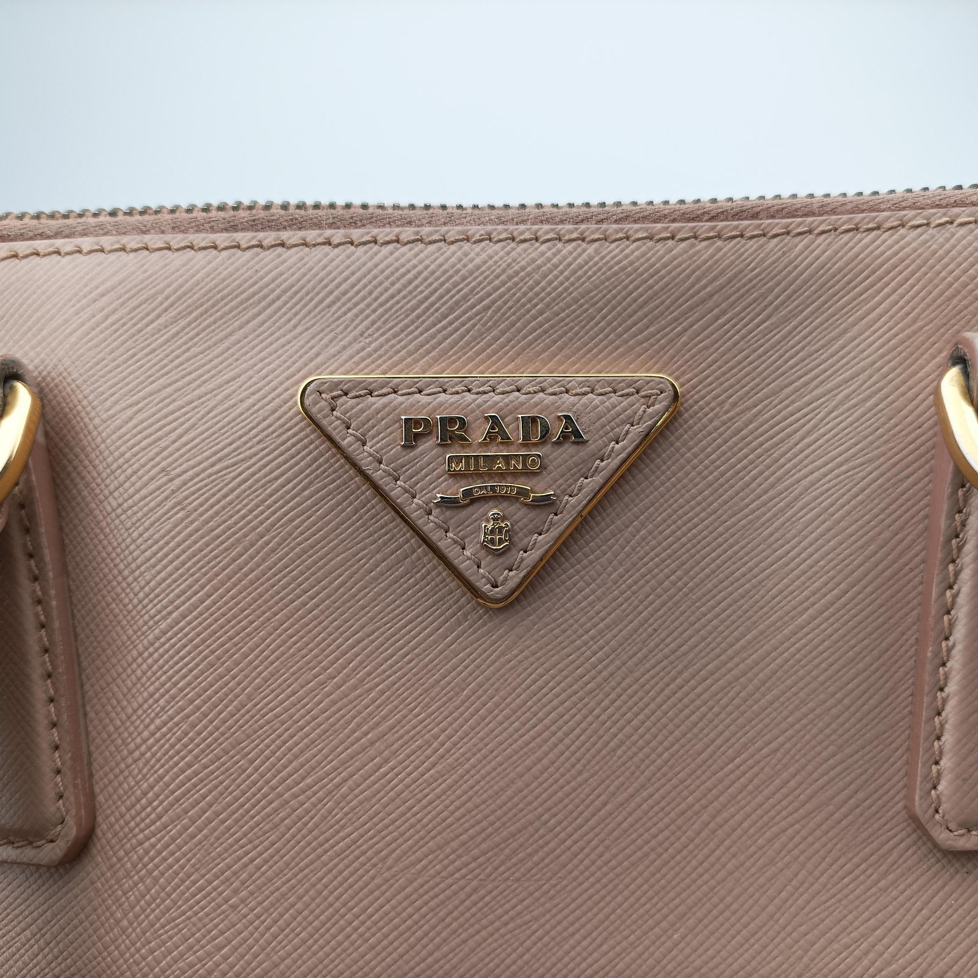 Pre-owned Prada Galleria Pink SAFFIANO Leather BN2274 handbag | stylenewstar