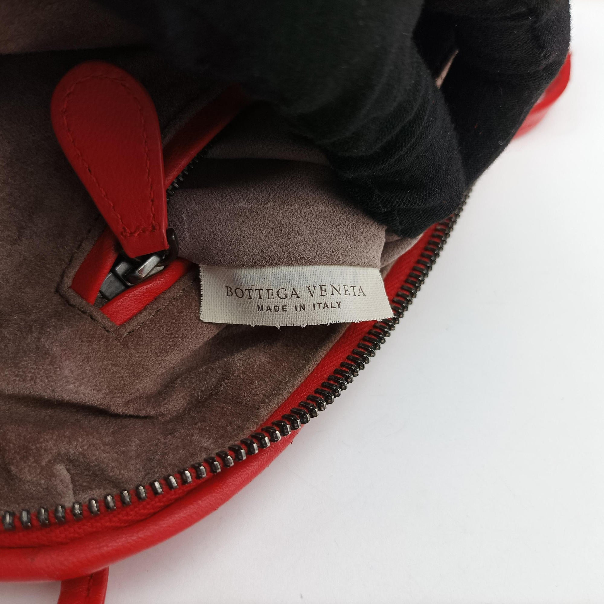 Pre-owned Bottega Veneta NODINI Intrecciato Red lambskin  shoulderbag | stylenewstar