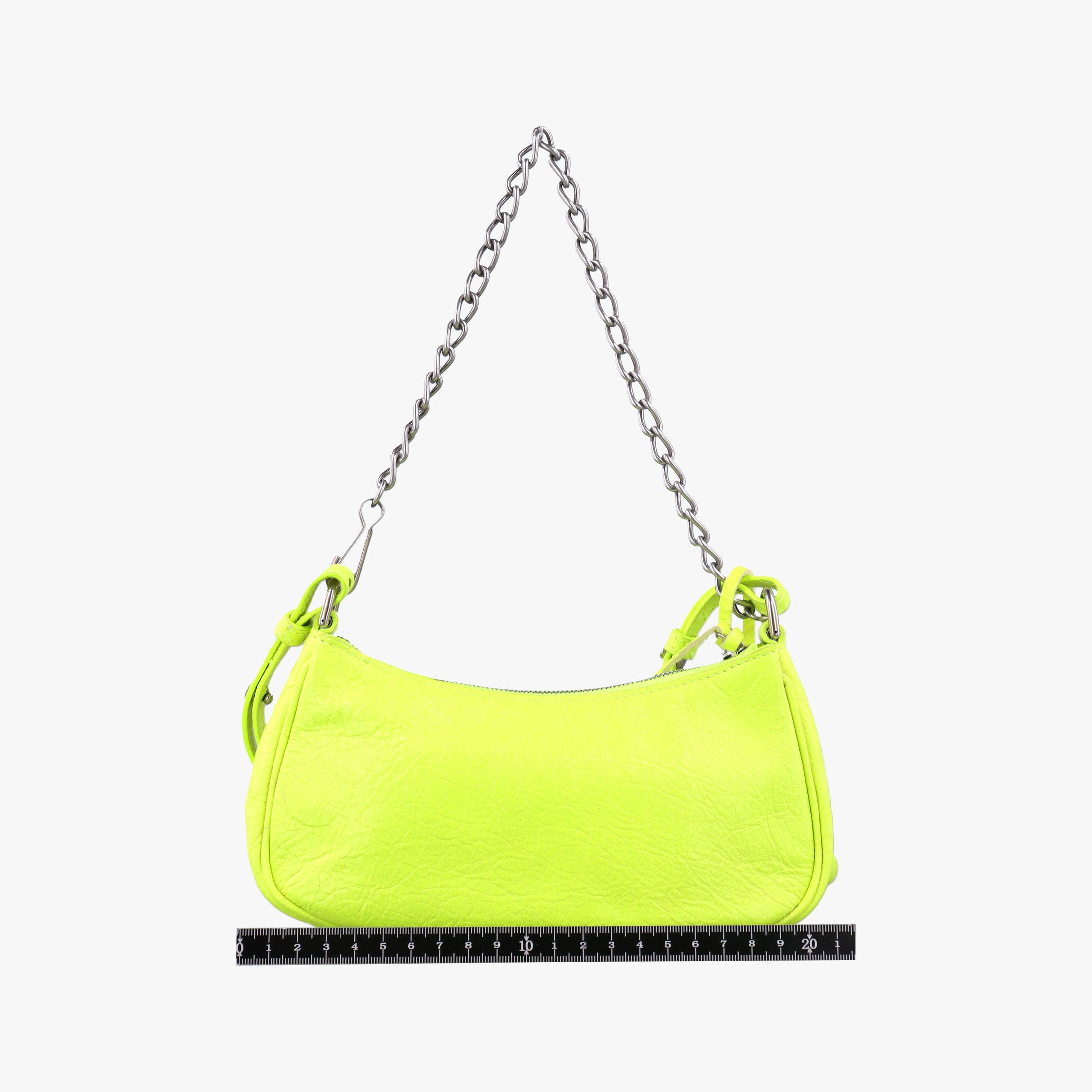 Pre-owned Balenciaga Le Cagole YellowGreen lambskin  shoulderbag | stylenewstar