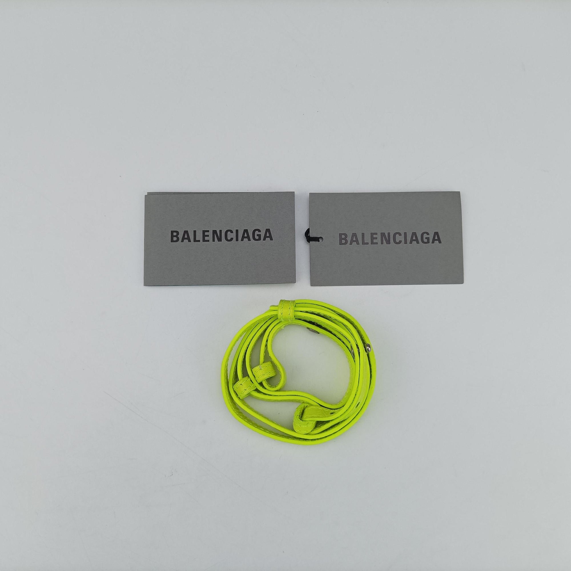 Pre-owned Balenciaga Le Cagole YellowGreen lambskin  shoulderbag | stylenewstar