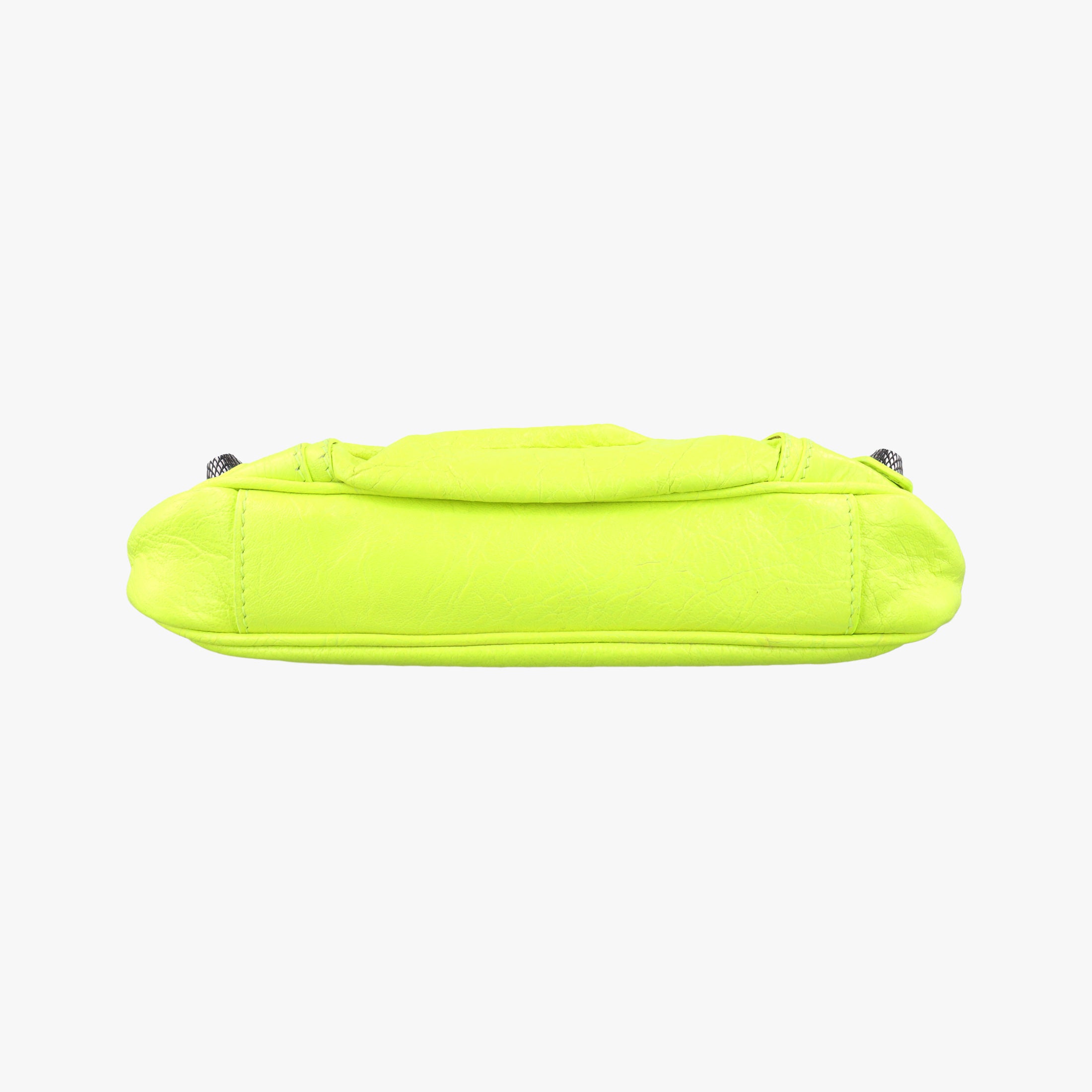 Pre-owned Balenciaga Le Cagole YellowGreen lambskin  shoulderbag | stylenewstar