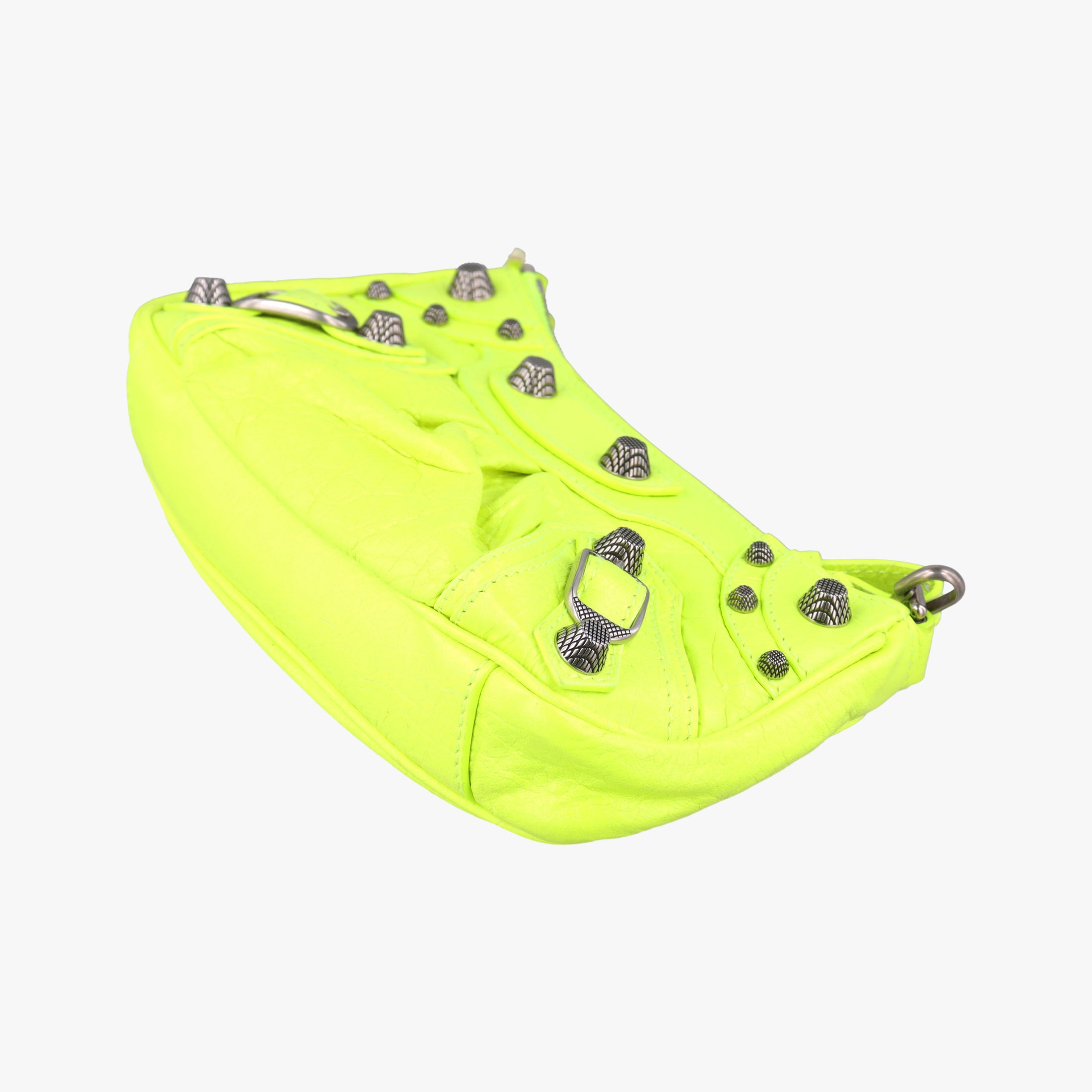 Pre-owned Balenciaga Le Cagole YellowGreen lambskin  shoulderbag | stylenewstar