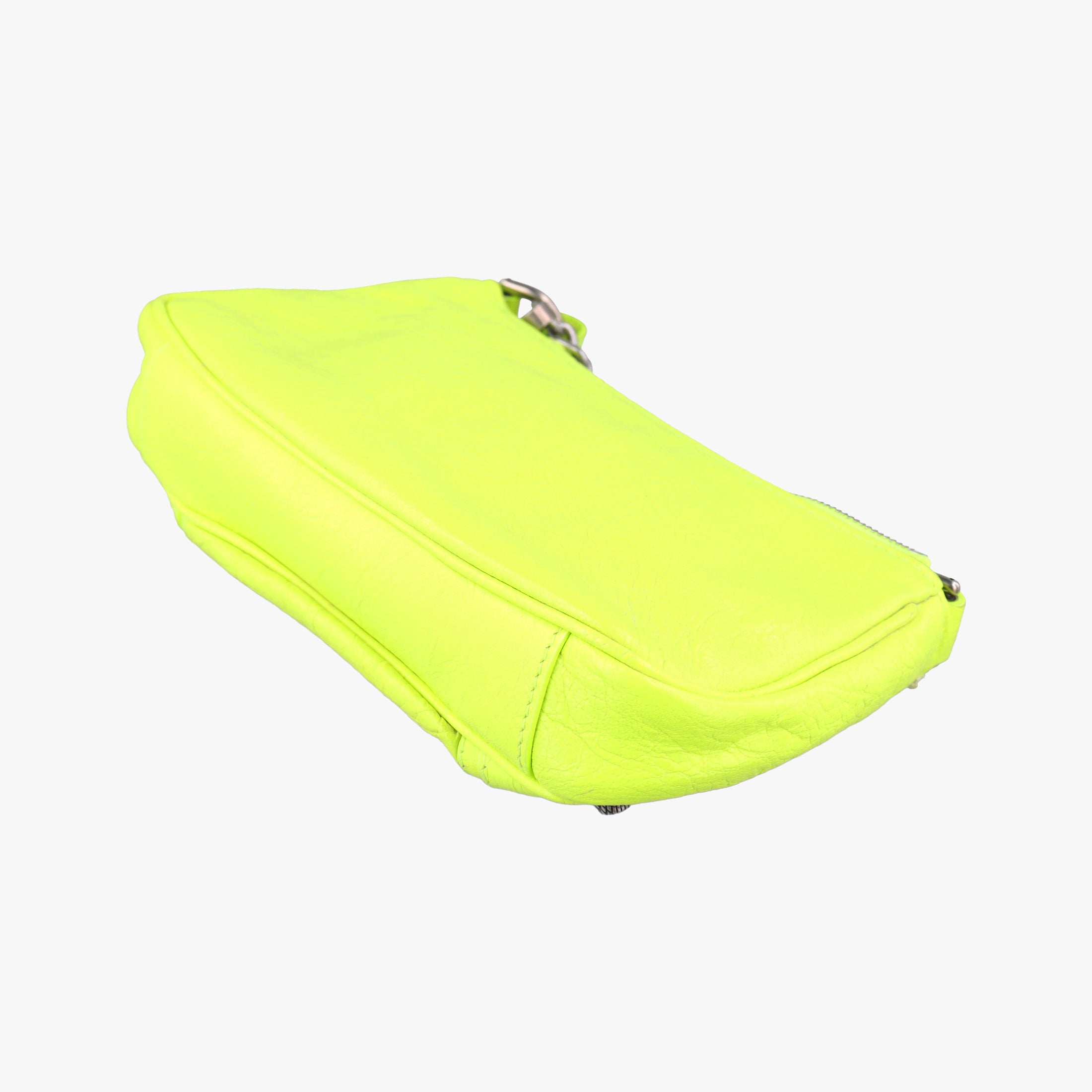 Pre-owned Balenciaga Le Cagole YellowGreen lambskin  shoulderbag | stylenewstar