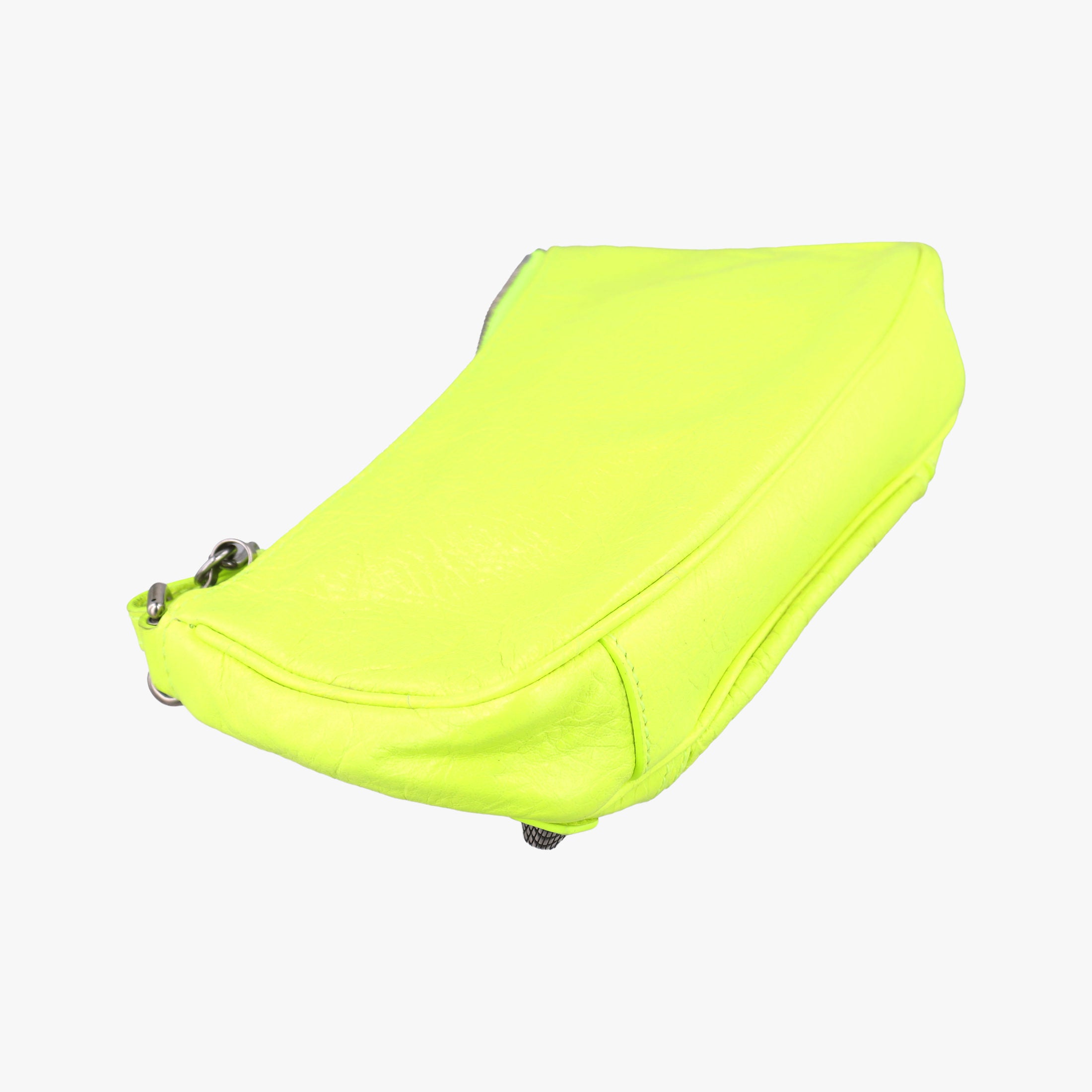 Pre-owned Balenciaga Le Cagole YellowGreen lambskin  shoulderbag | stylenewstar