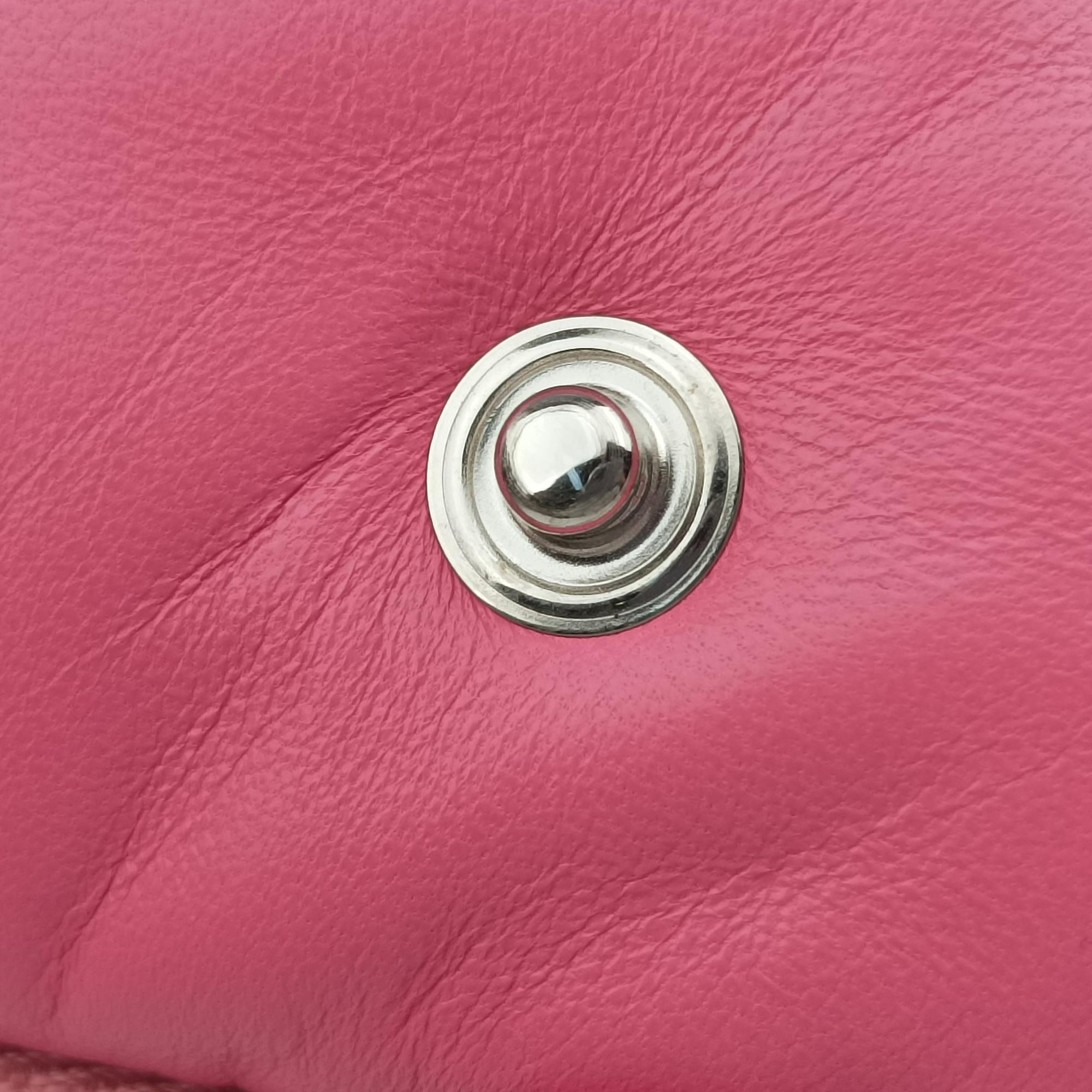 Pre-owned Prada Triangle mini Pink Leather 1NR015 shoulderbag | stylenewstar