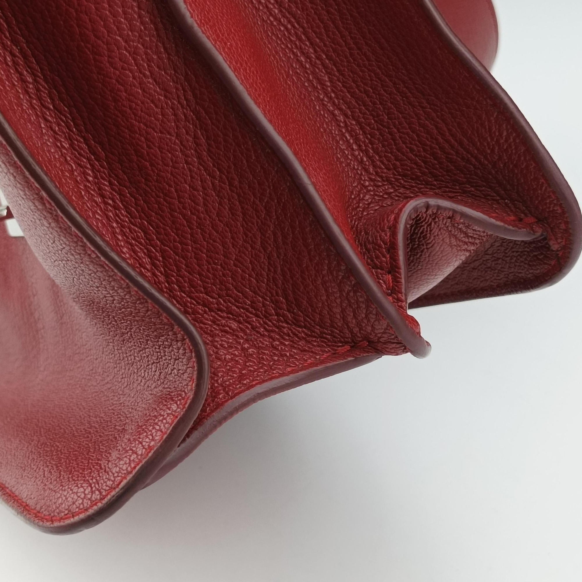 Pre-owned Burberry TB logo Red Leather  shoulderbag | stylenewstar