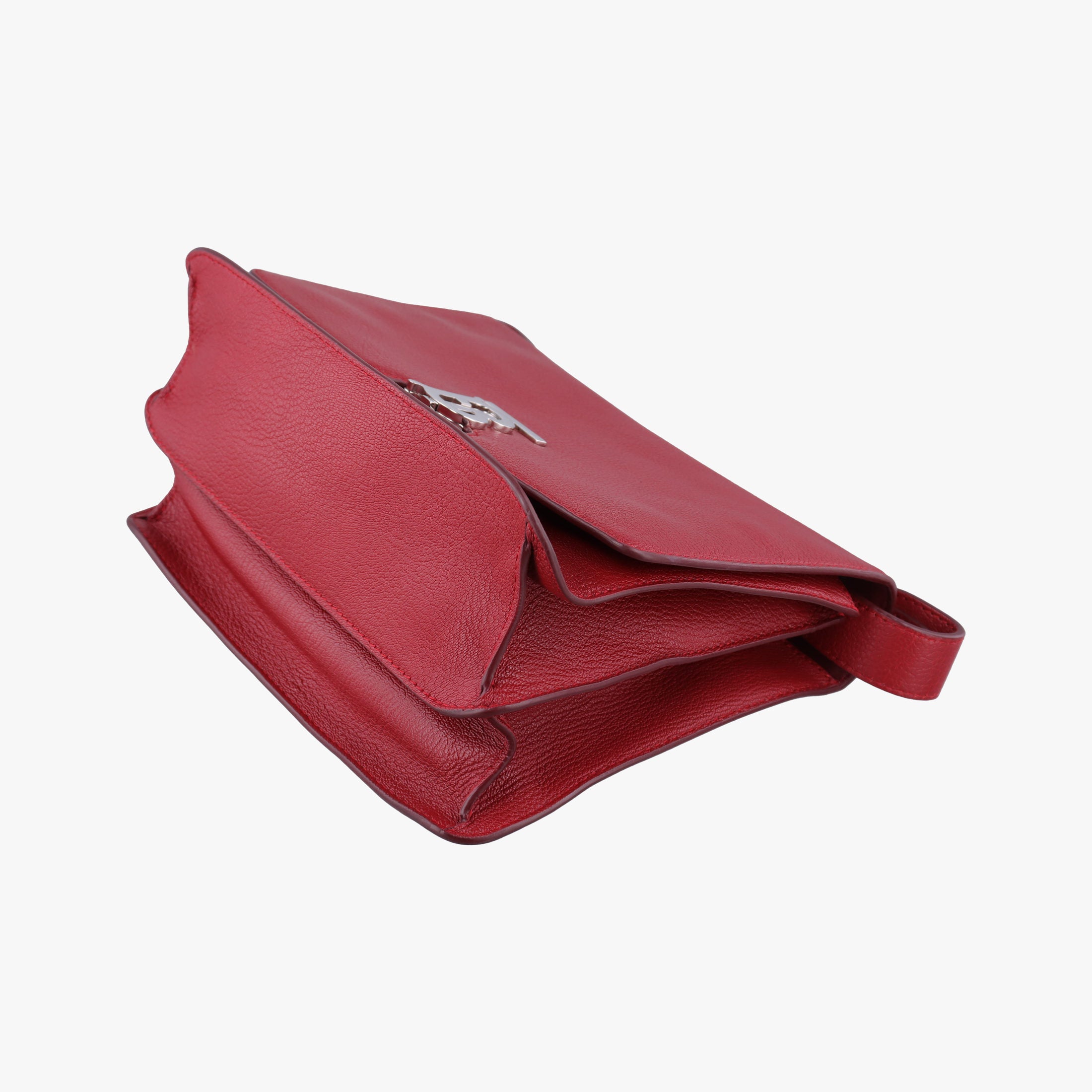 Pre-owned Burberry TB logo Red Leather  shoulderbag | stylenewstar
