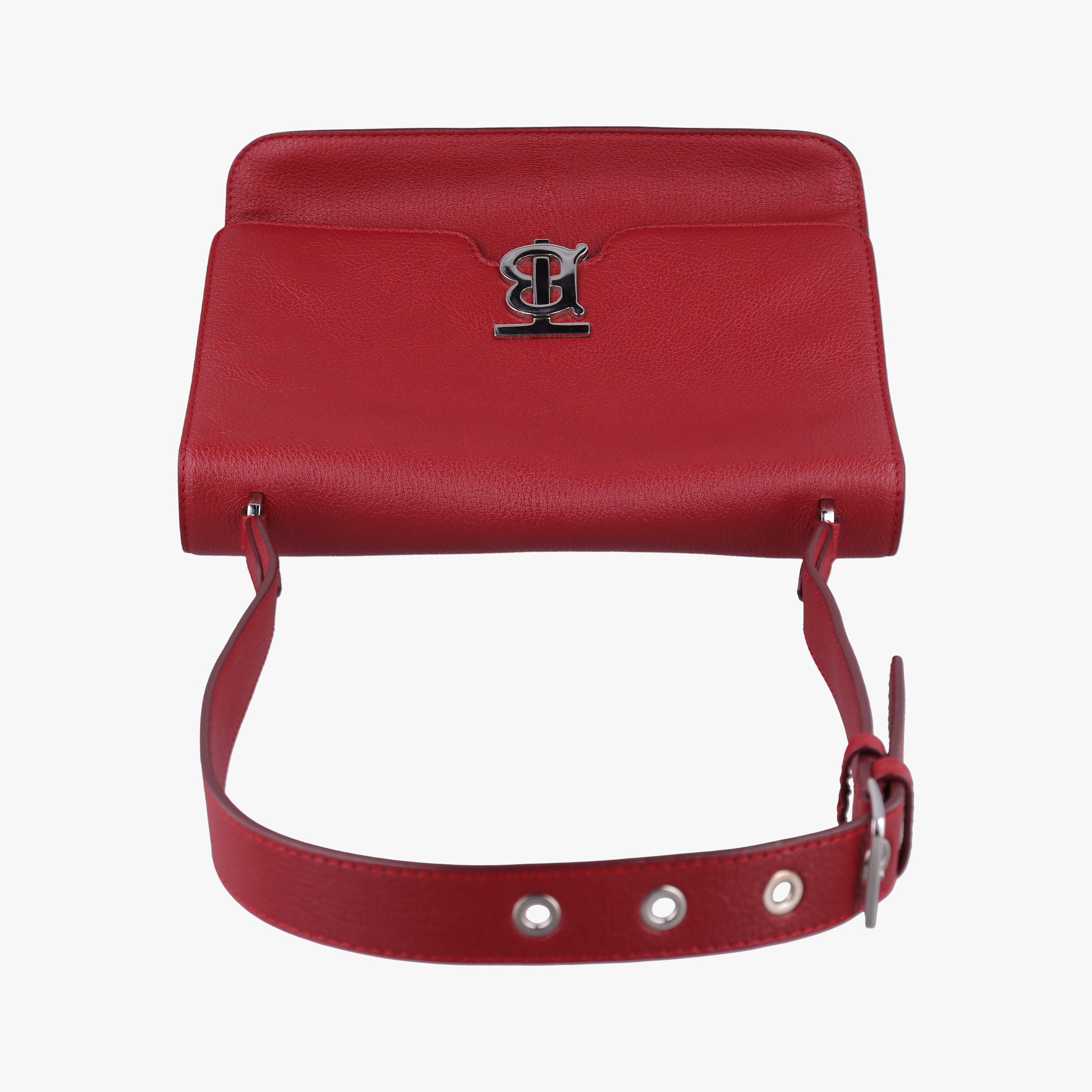 Pre-owned Burberry TB logo Red Leather  shoulderbag | stylenewstar