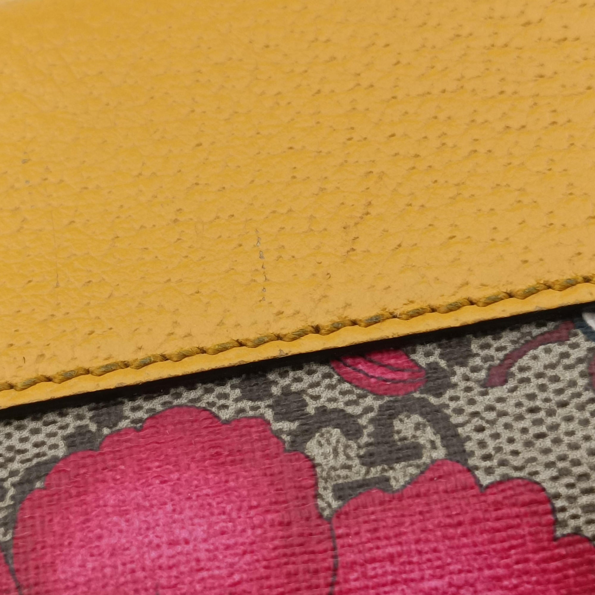Secondhand Gucci Ophidia Yellow × Beige × Multicolor PVC coated canvas×Leather 550621 shoulderbag | stylenewstar